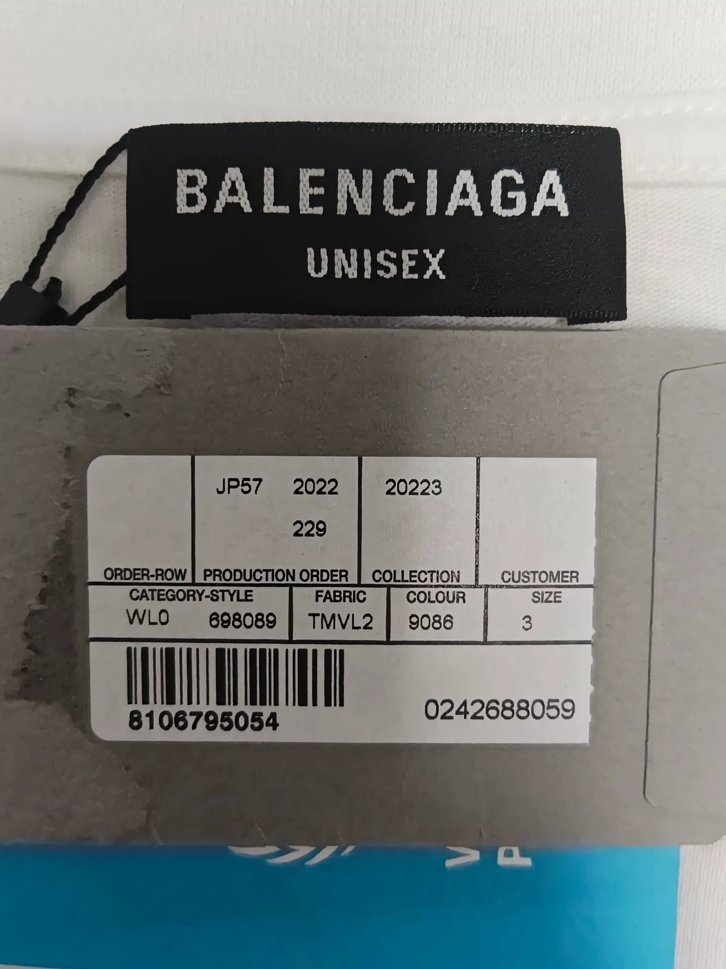 Balenciaga 22FW WFP Collab Layered Longsleeve — label