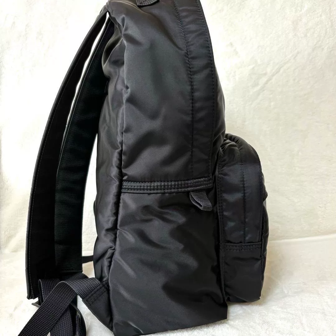 Porter Tanker Black Backpack — label