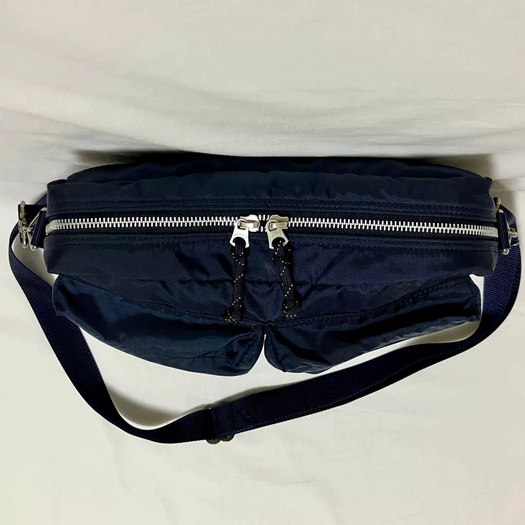 PORTER FORCE Dark Blue Single-Shoulder Bag — detail