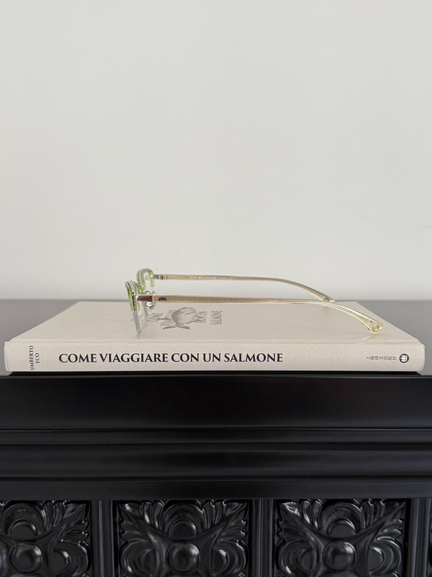 Jean Paul Gaultier Runway Rimless Sunglasses — label