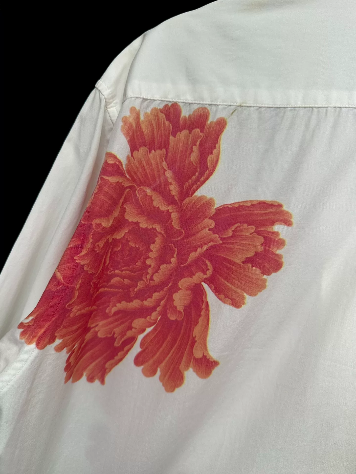 Yohji Yamamoto 05AW Yuzen Peony Shirt — label