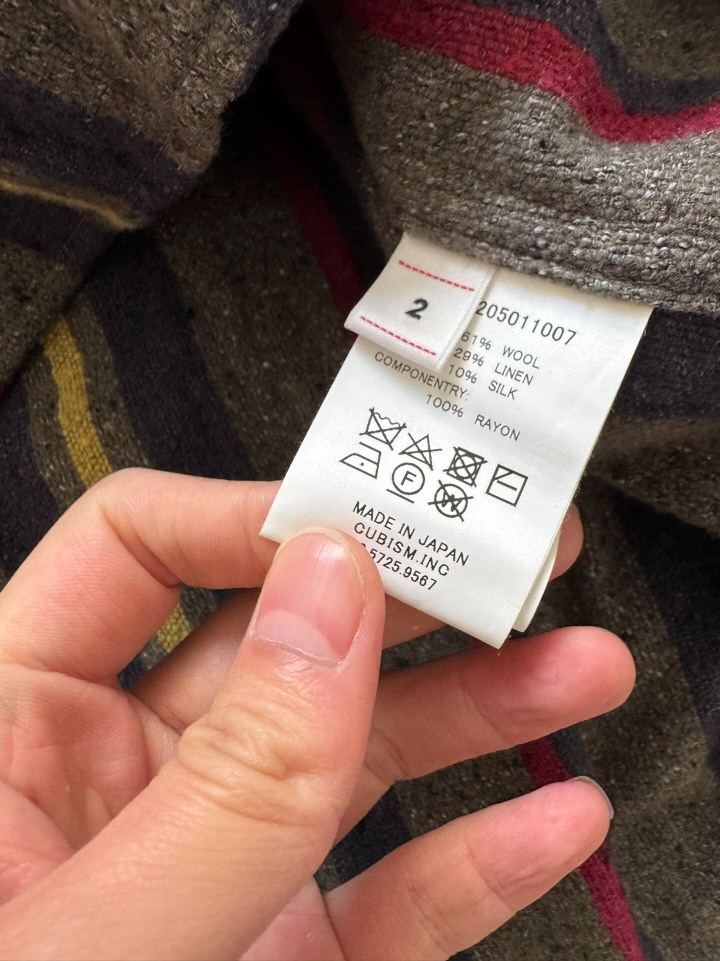 VISVIM 22AW Lumber L/S Mayan Striped Shirt — back