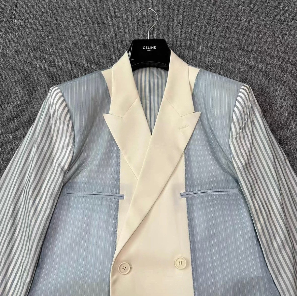 Dior Men 19SS Inside-Out Stripe Suit — front