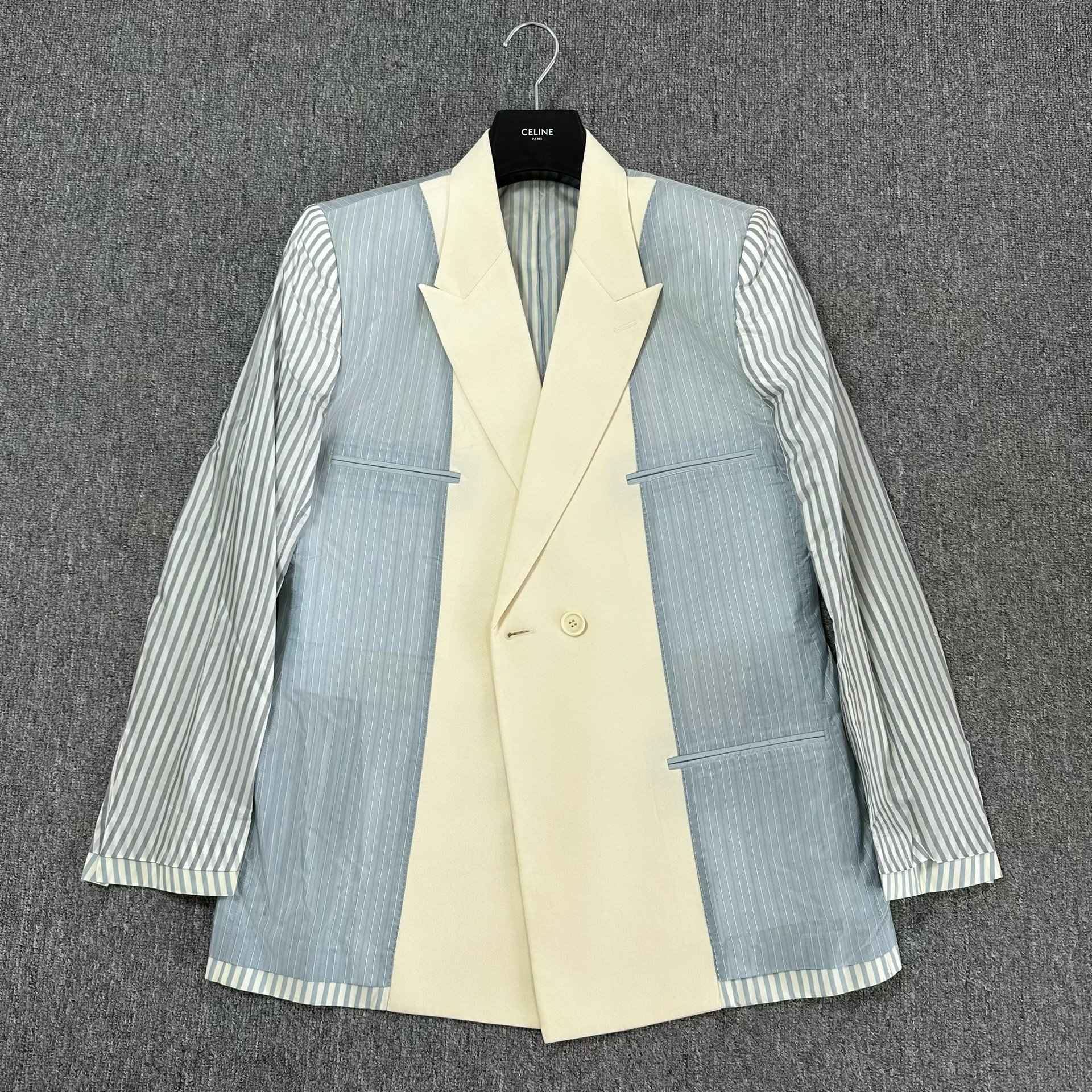 Dior Men 19SS Inside-Out Stripe Suit