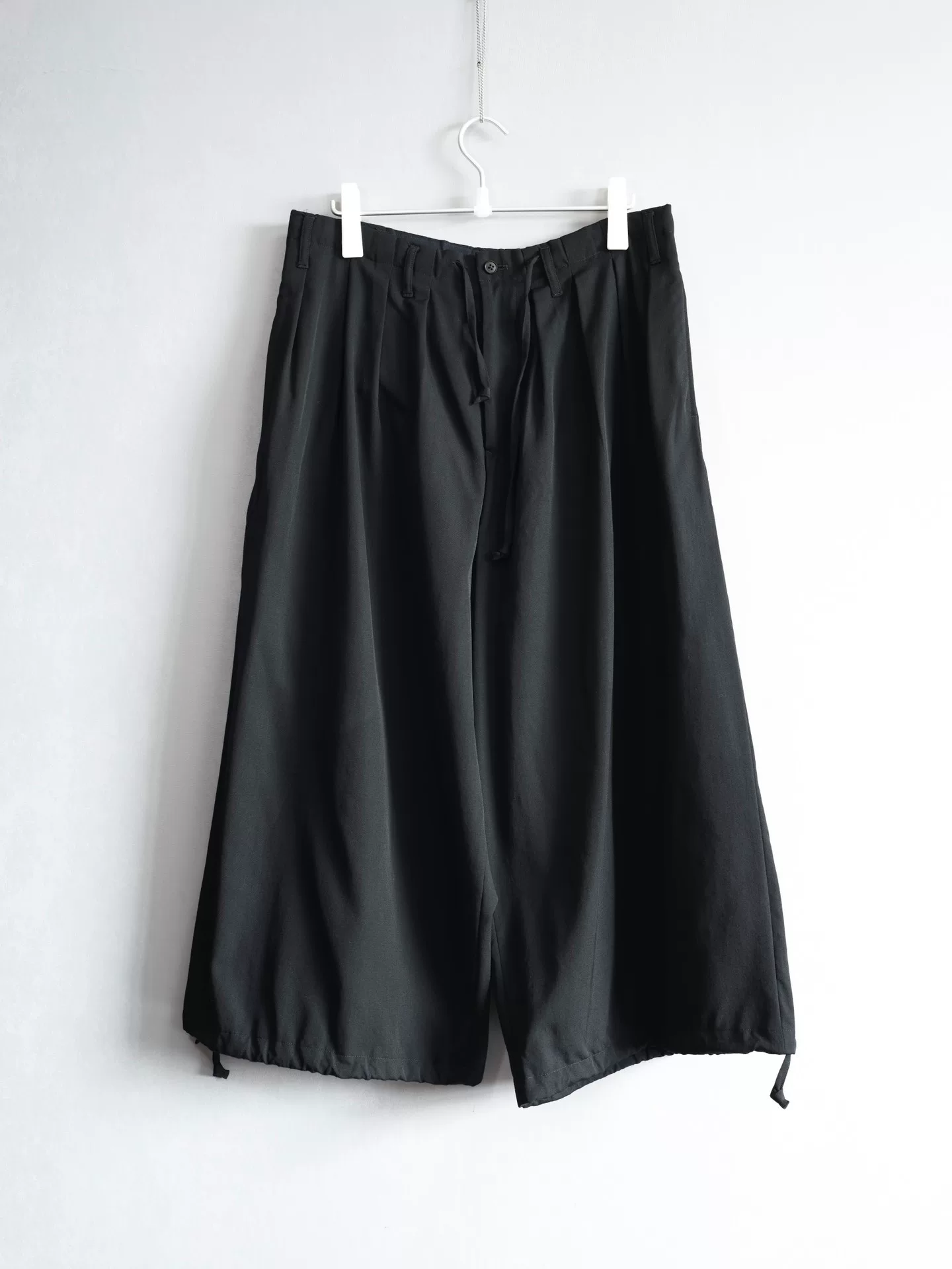 Yohji Yamamoto 19SS Pleated Drawstring Wool Pants