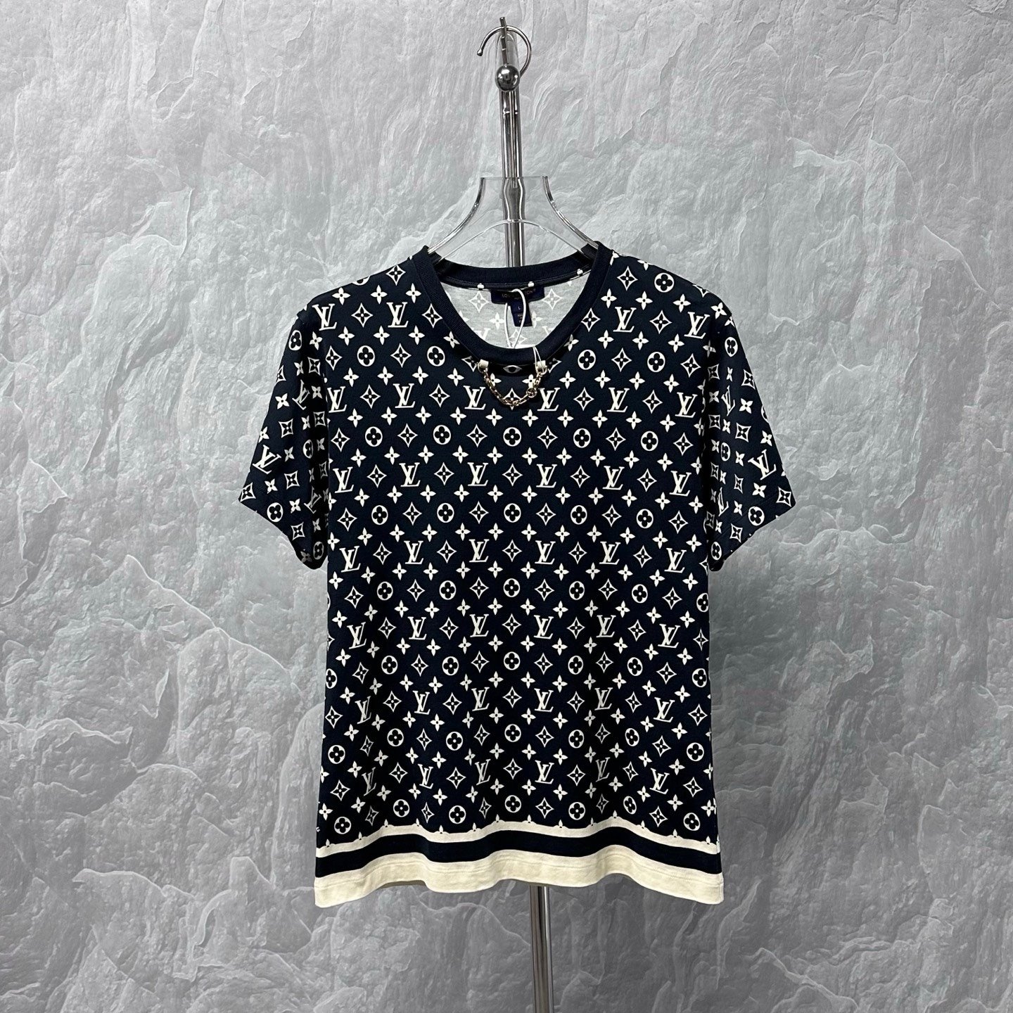 Louis Vuitton Monogram Chain Short-Sleeve Top