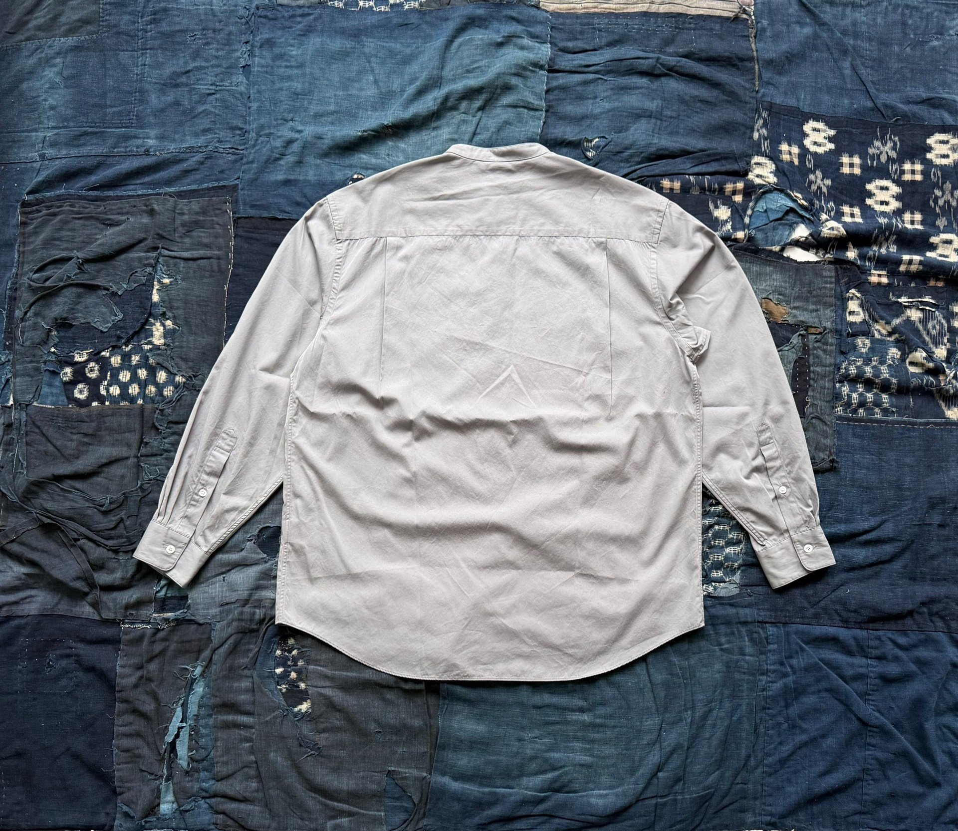 A.PRESSE 25SS Band Collar Shirt — front