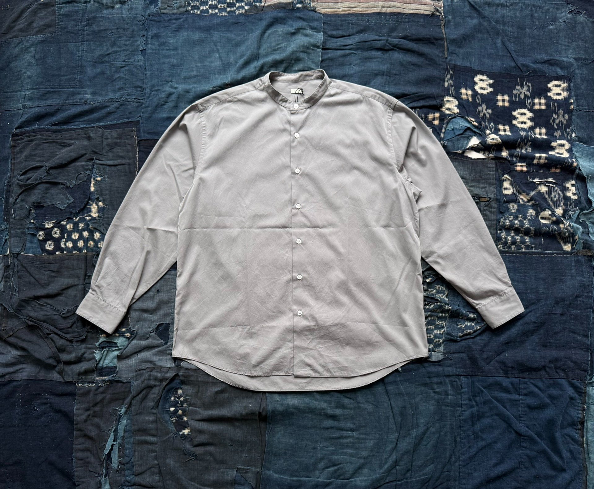 A.PRESSE 25SS Band Collar Shirt