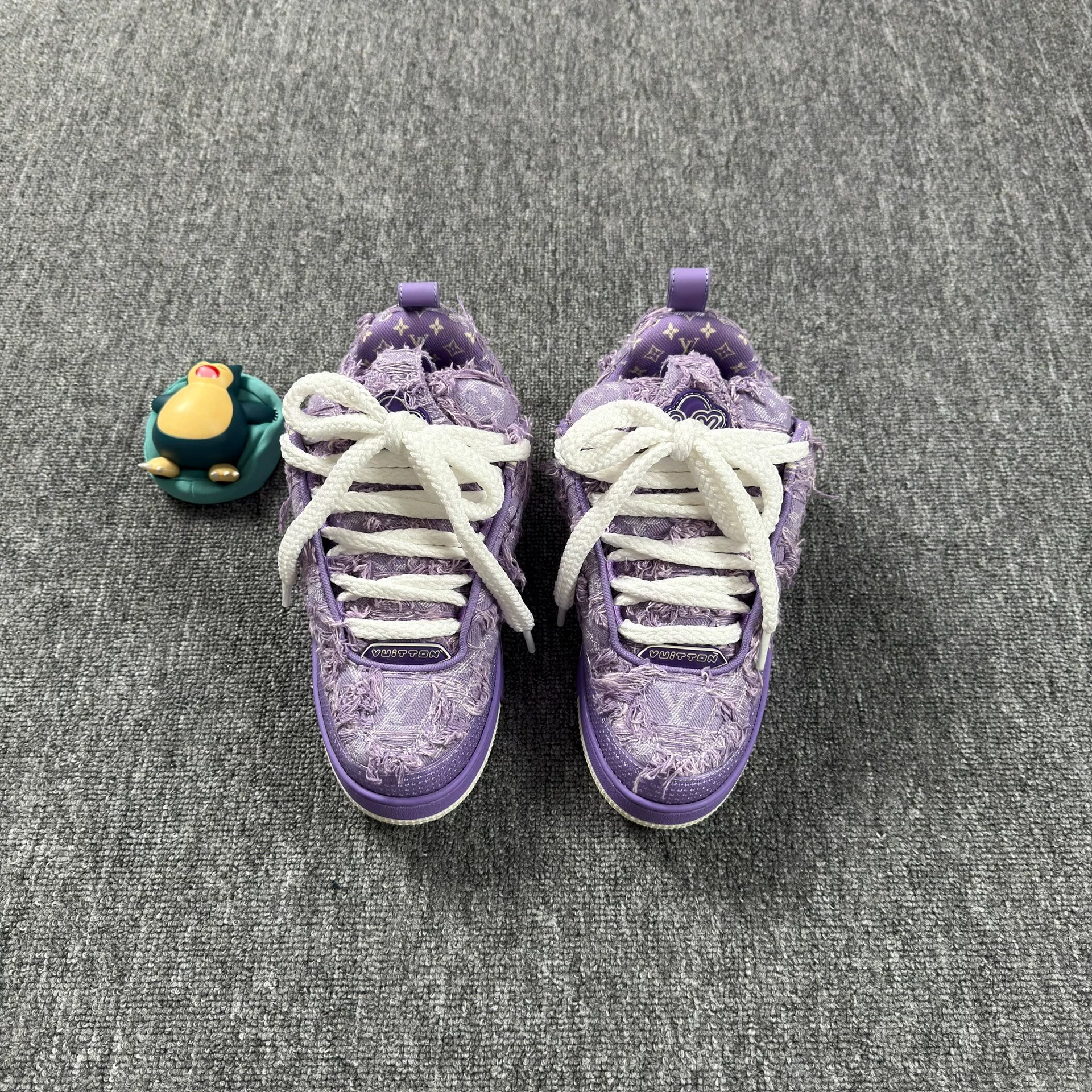 Louis Vuitton Purple Skate Full Print Sneakers — front