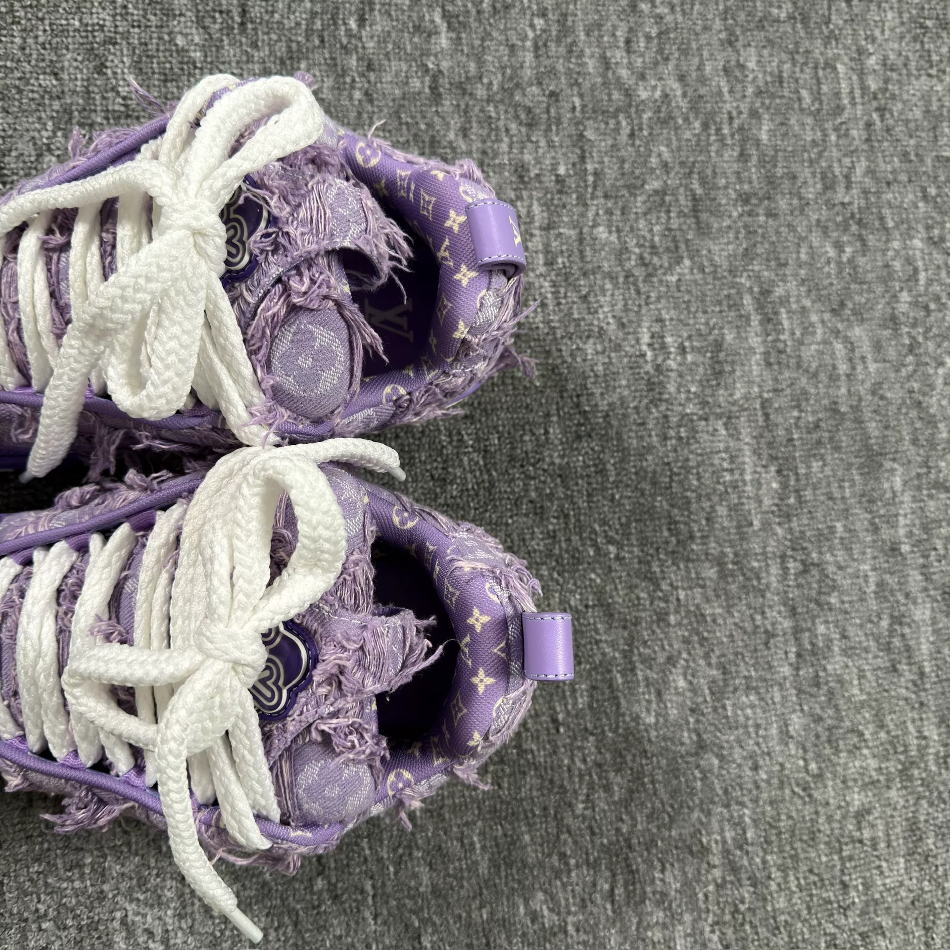 Louis Vuitton Purple Skate Full Print Sneakers — label