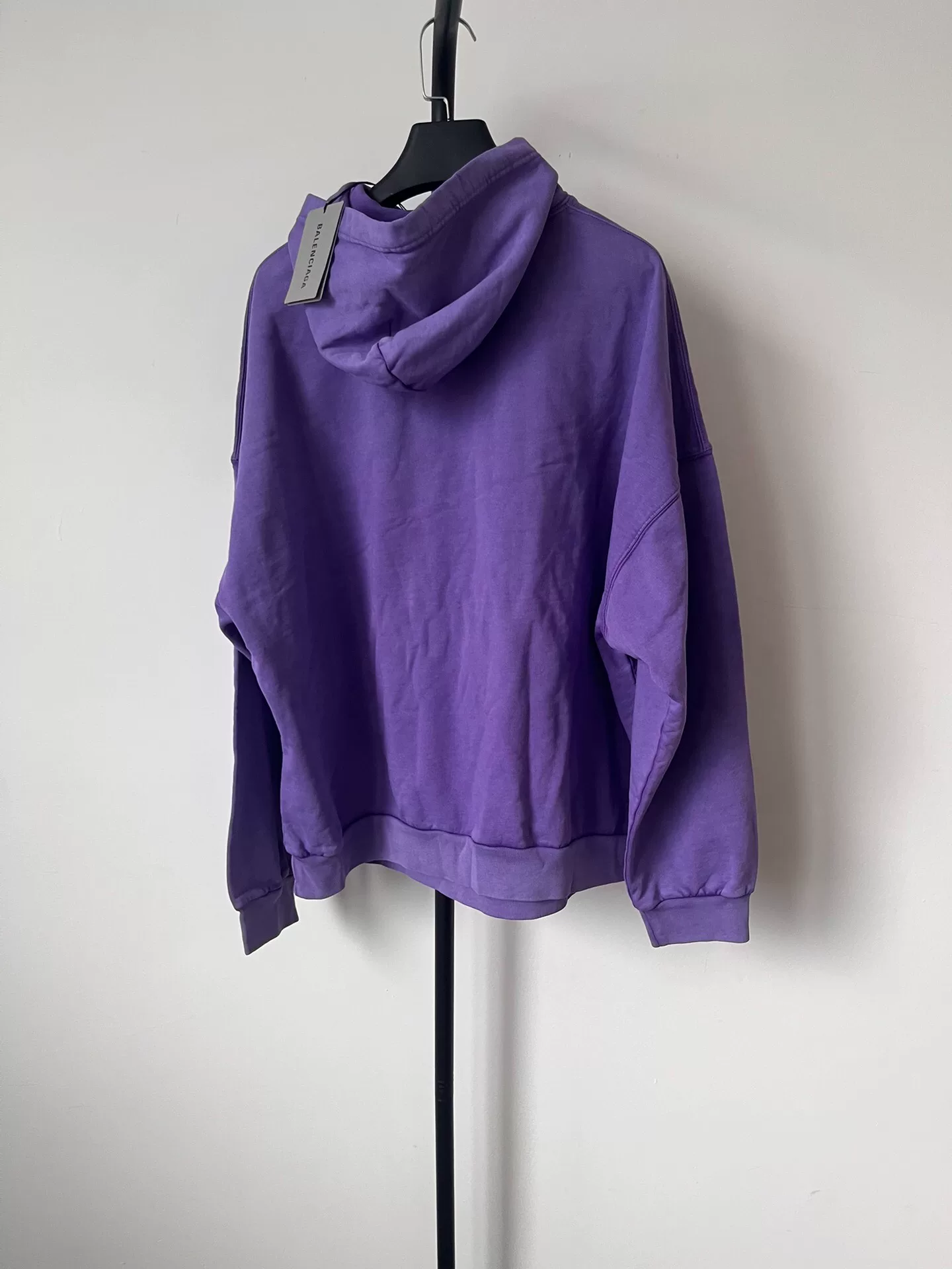 Balenciaga SS22 Purple Logo Hoodie — front