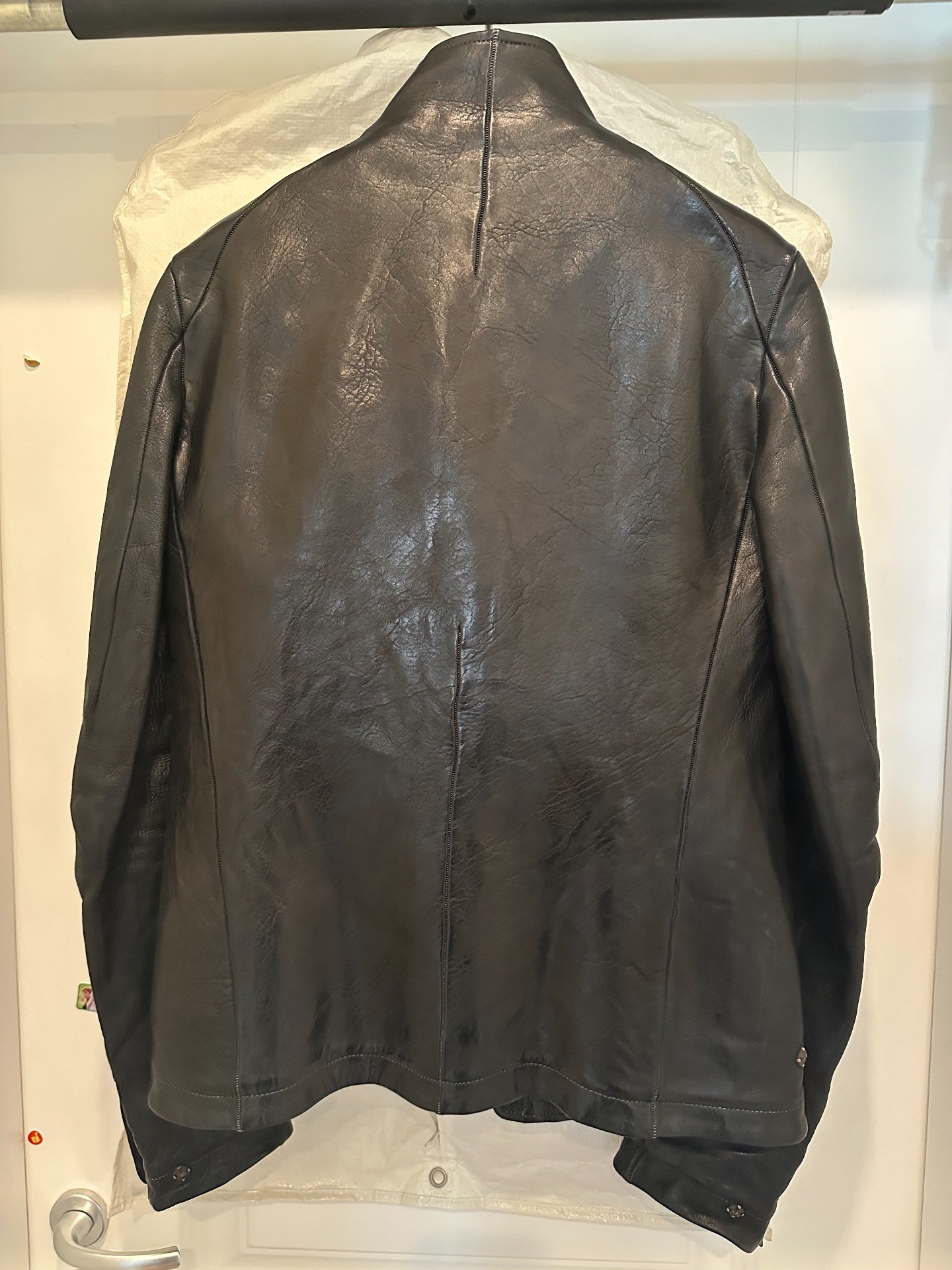 CCP Black Leather Jacket — back