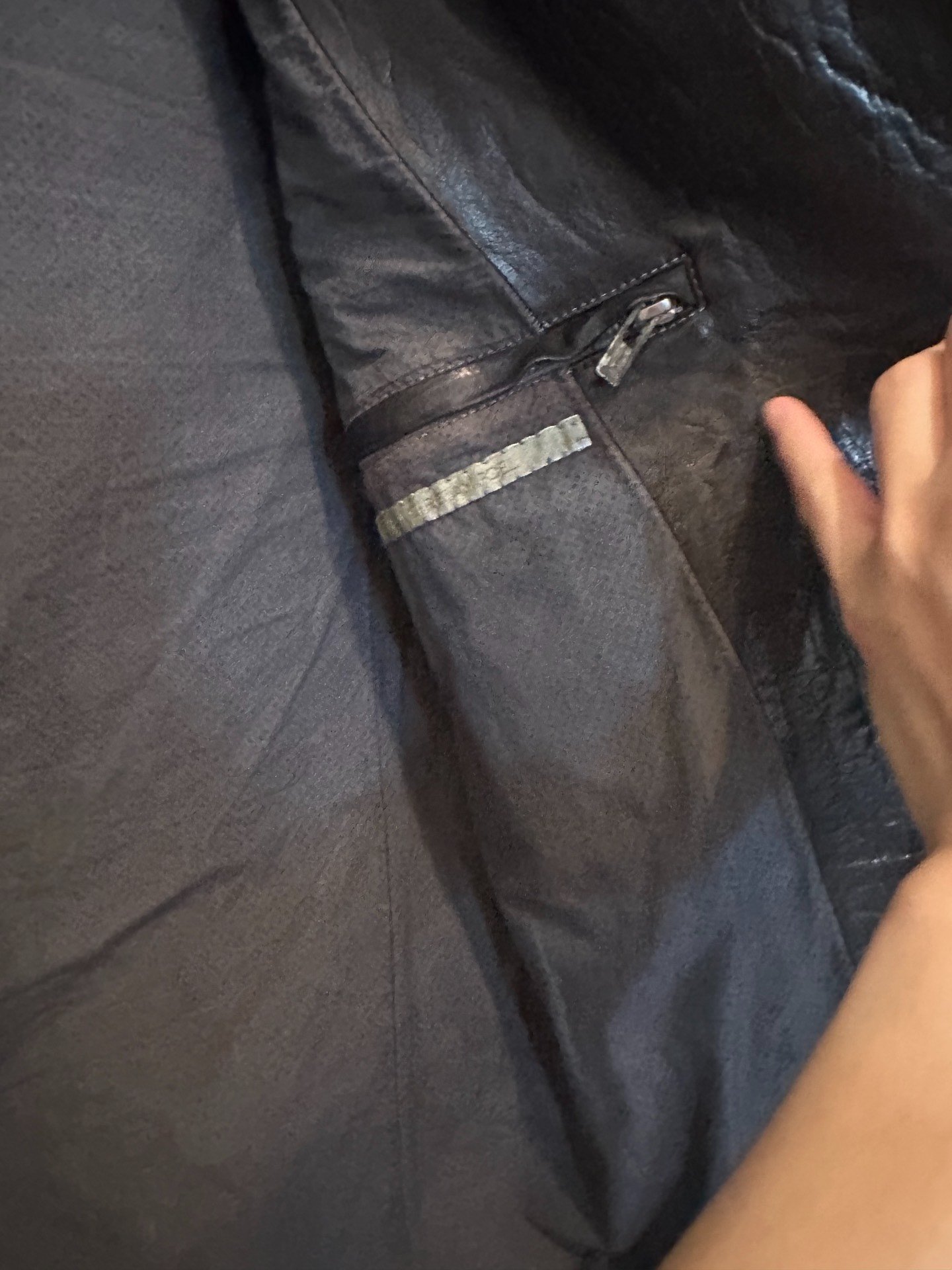CCP Black Leather Jacket — front