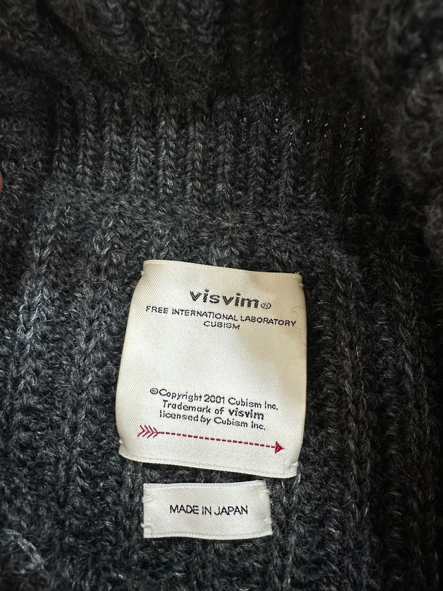 visvim amplus turtleneck wool linen sweater — detail