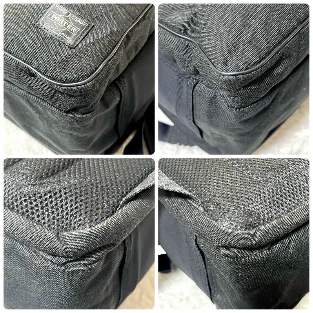 Porter HYBRID Black Backpack — back