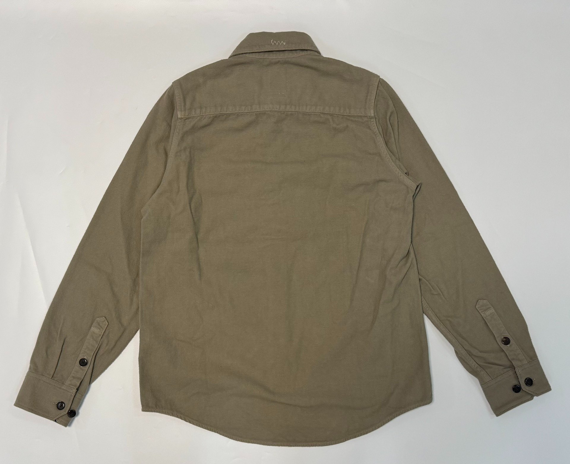 Visvim Grayish Khaki Workwear Shirt — label