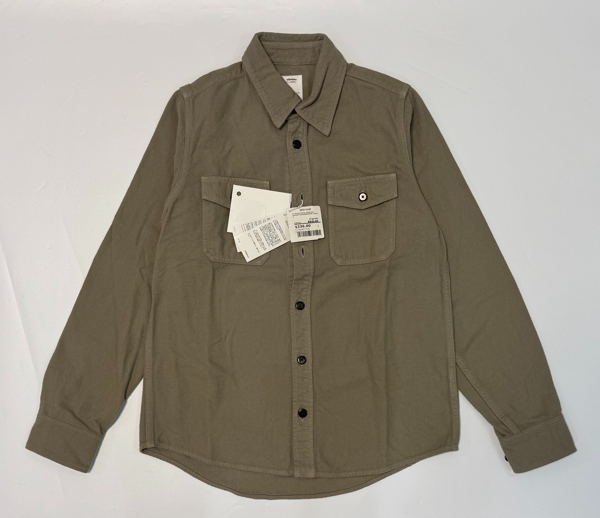 Visvim Grayish Khaki Workwear Shirt