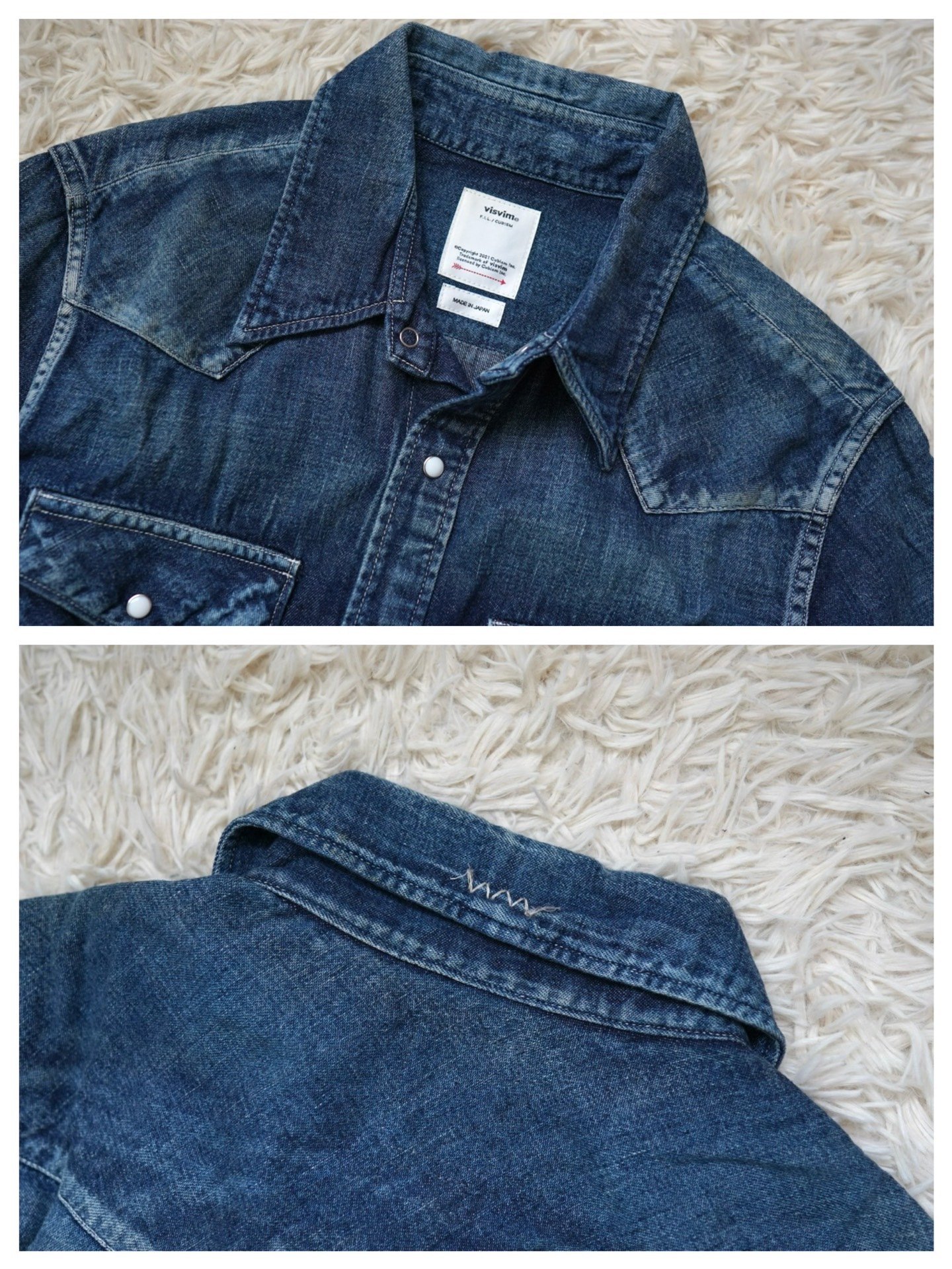 visvim Social Sculpture Denim Shirt — detail