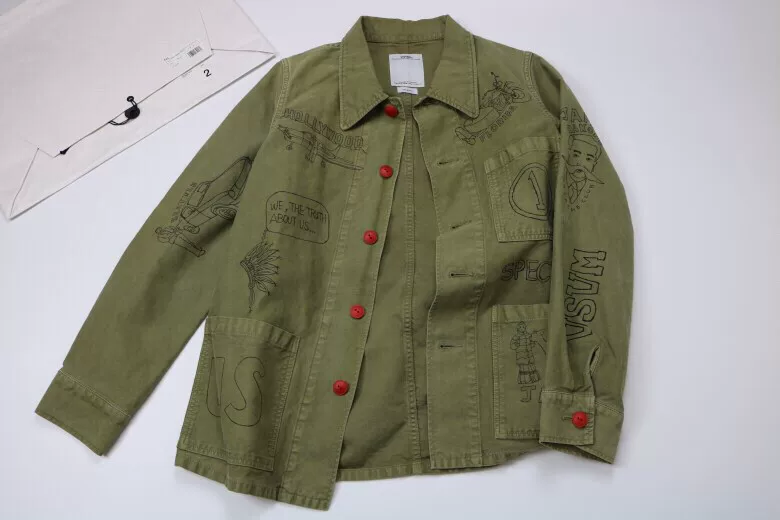 Visvim Travail Coverall Sketches FIL Limited — label