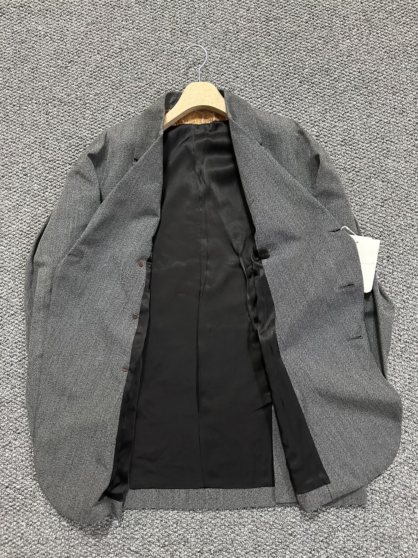 VISVIM 24AW Gray Double-Breasted Jacket — detail