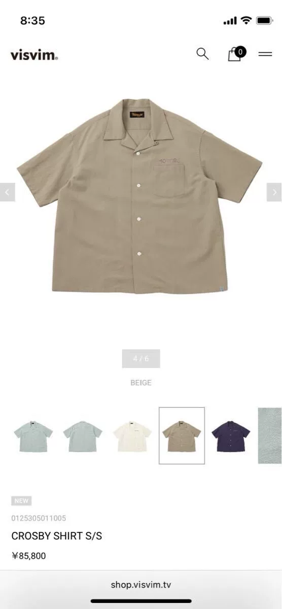 visvim 25SS MOTORS CLUB CROSBY SHIRT — label