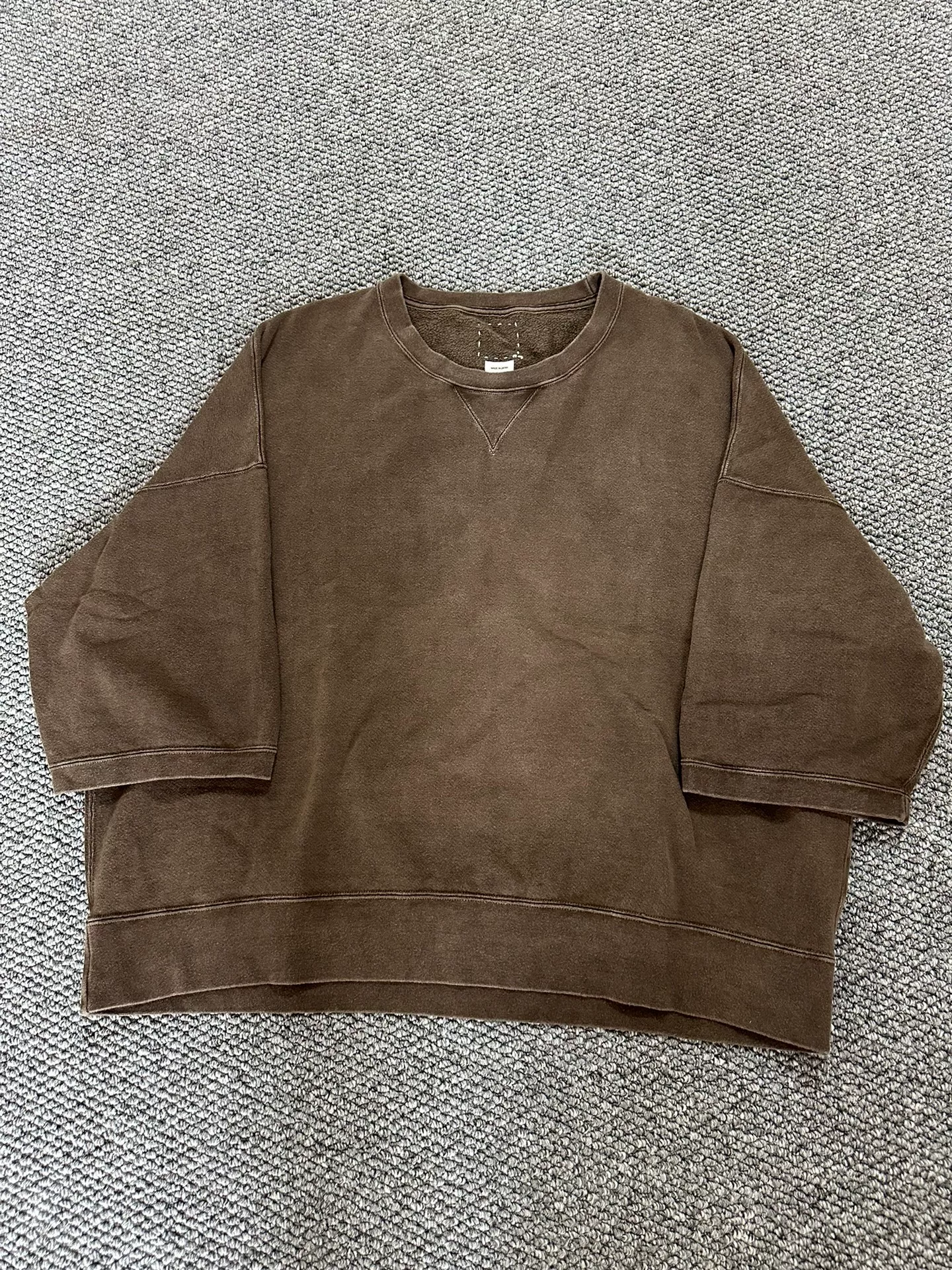 visvim Mud-Dyed 3/4 Sleeve Top — front