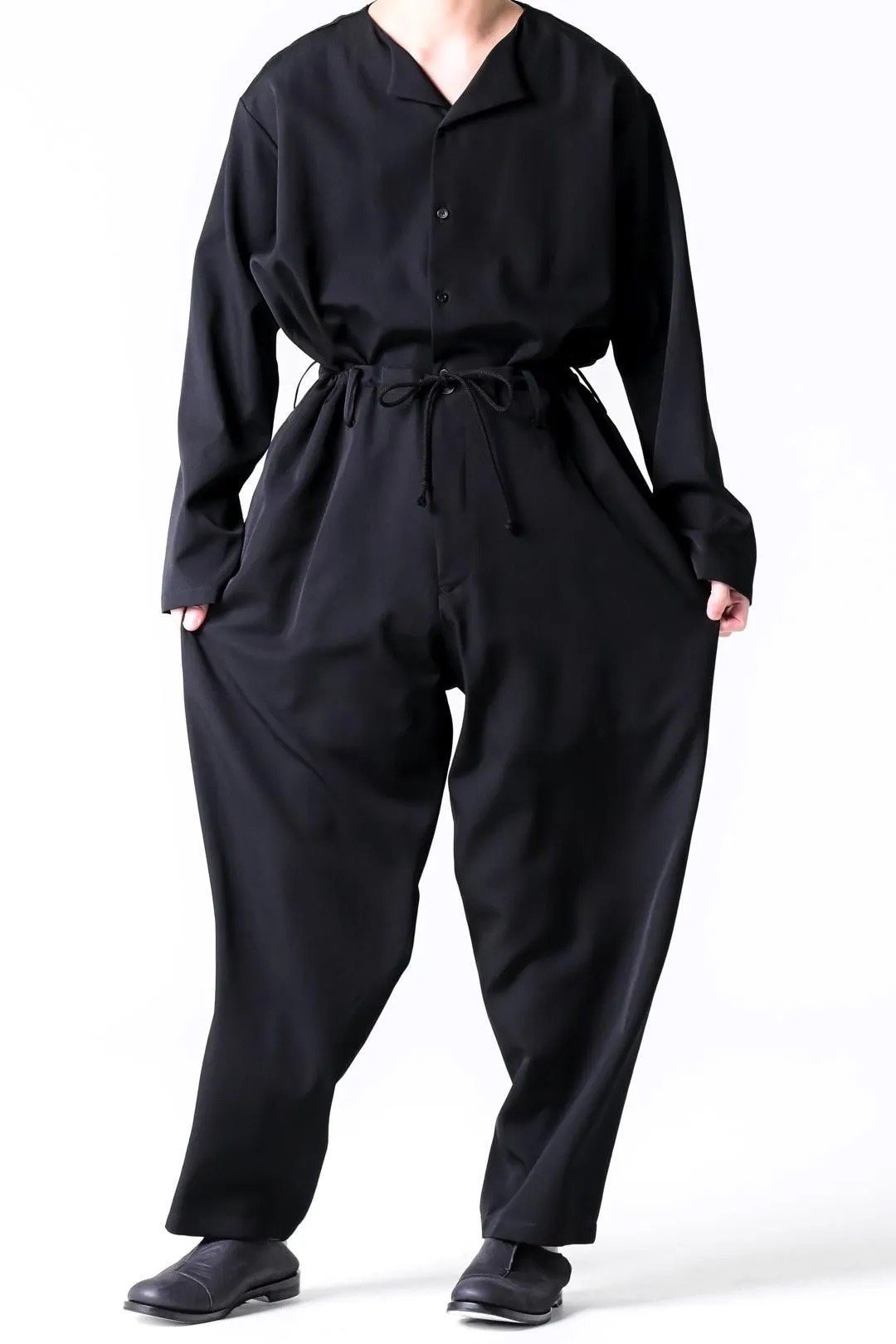 Yohji Yamamoto 22AW Drawstring Wool Trousers — label