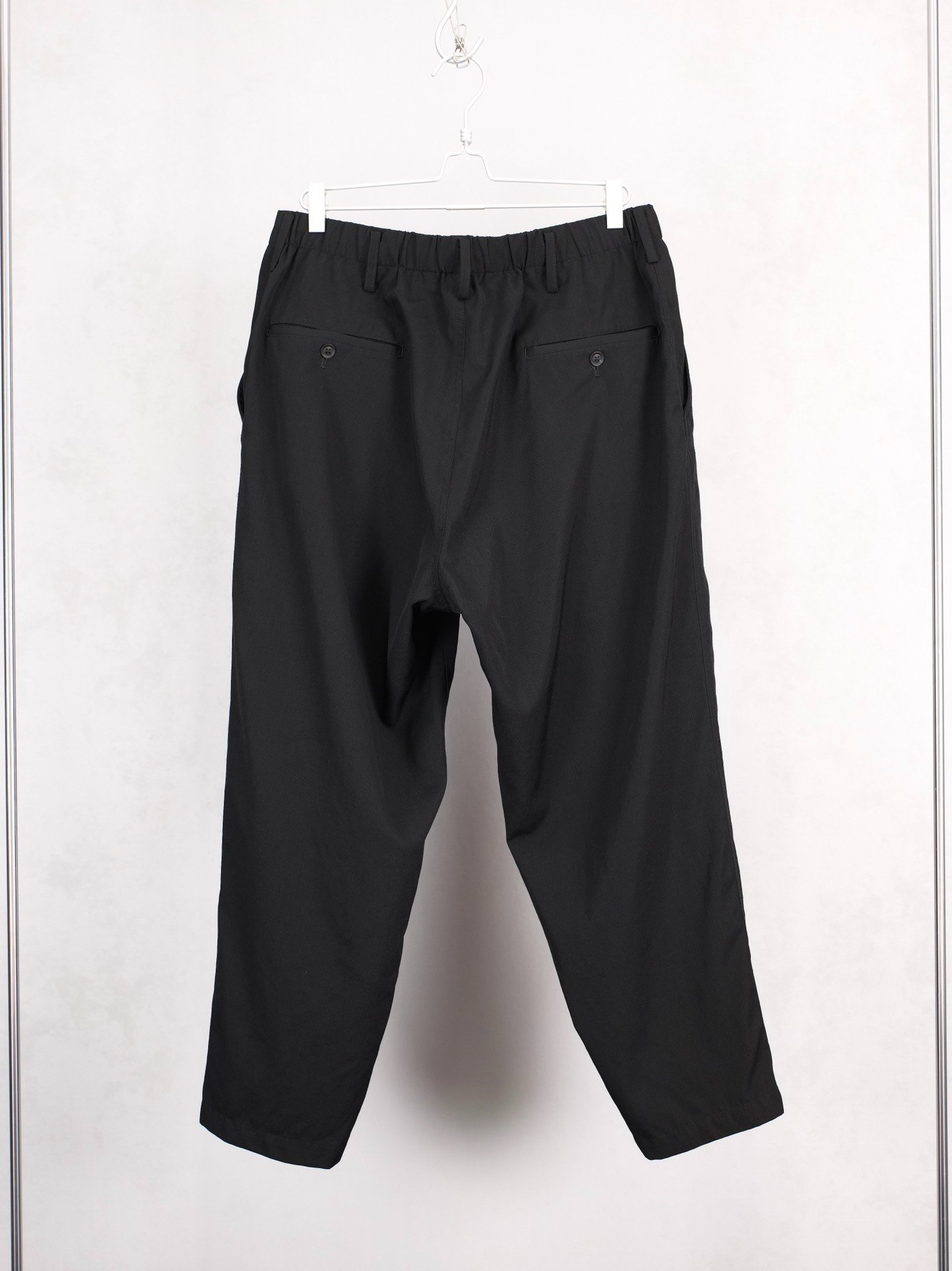 Yohji Yamamoto 22AW Drawstring Wool Trousers — front