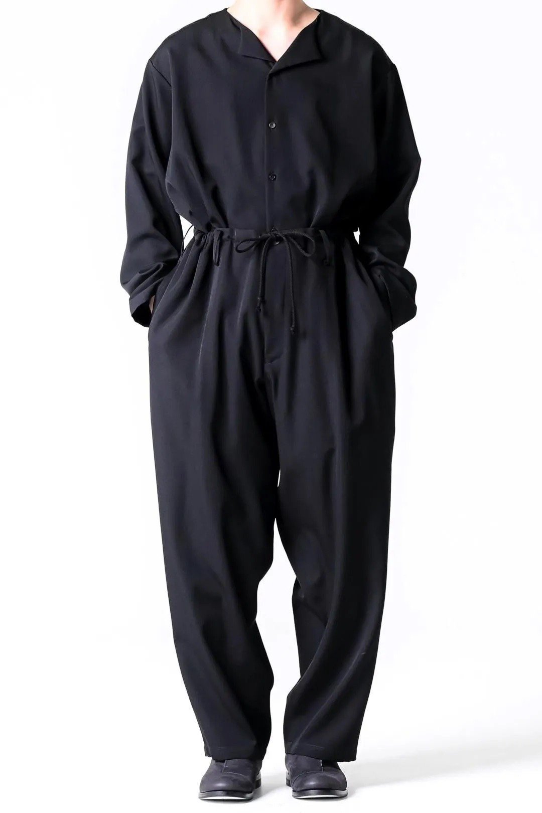Yohji Yamamoto 22AW Drawstring Wool Trousers — detail