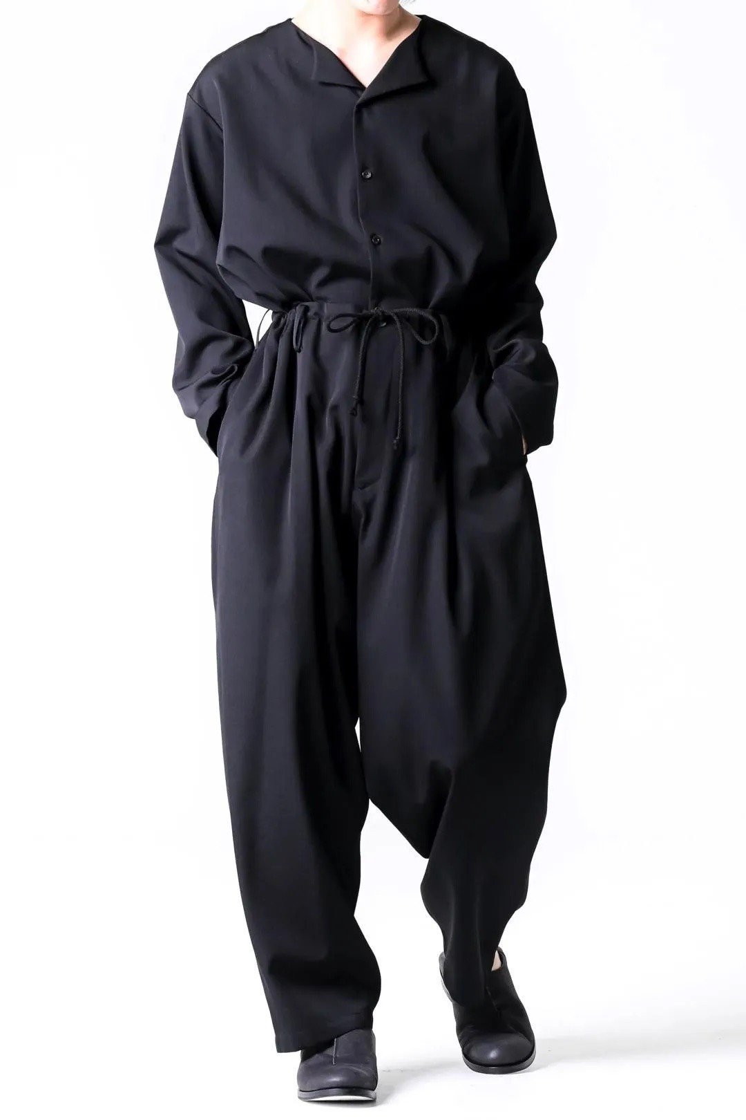 Yohji Yamamoto 22AW Drawstring Wool Trousers — back