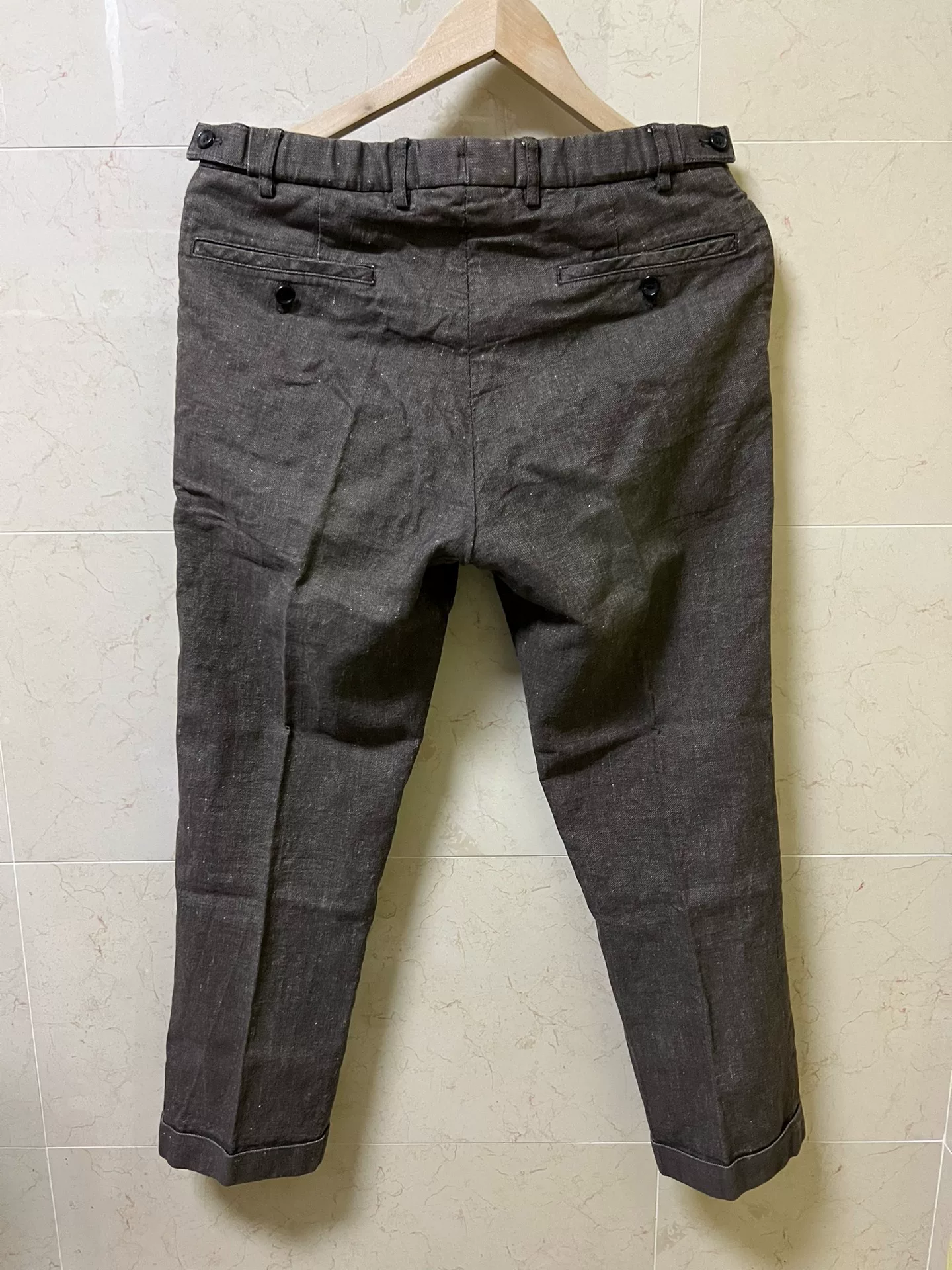 visvim High Water Cropped Slacks — front
