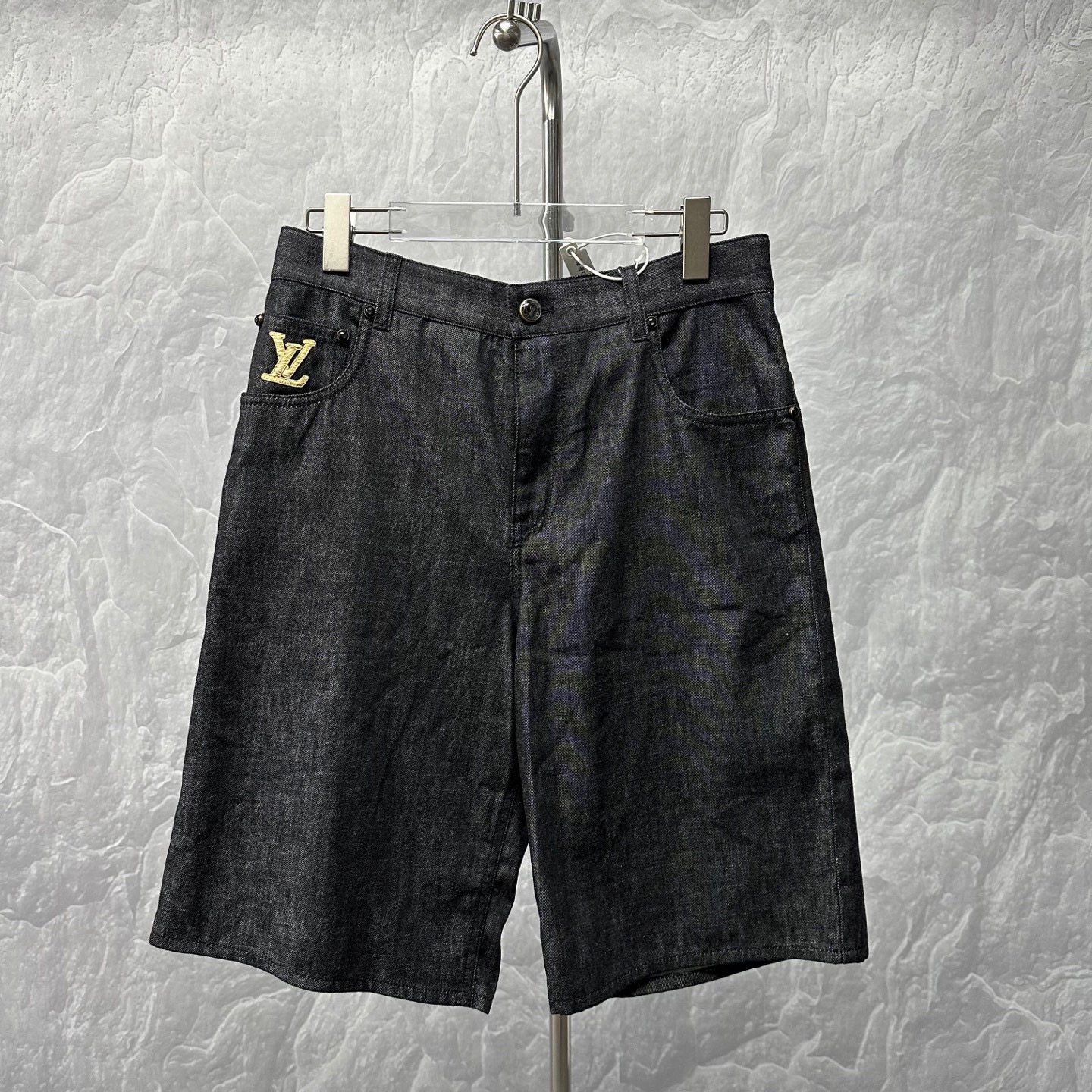 Louis Vuitton LV SS25 Logo Denim Shorts — front