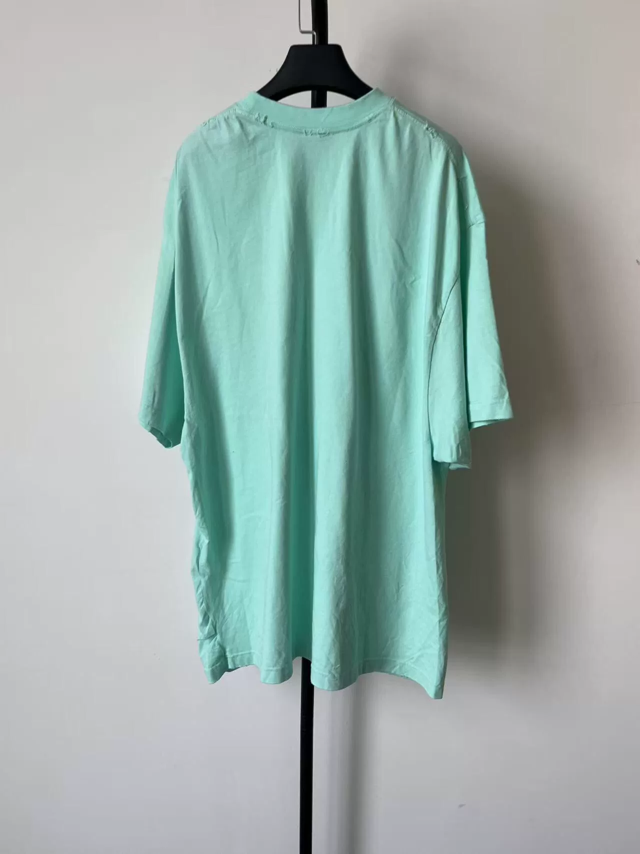 Balenciaga Mint Green Crewneck T-Shirt — front