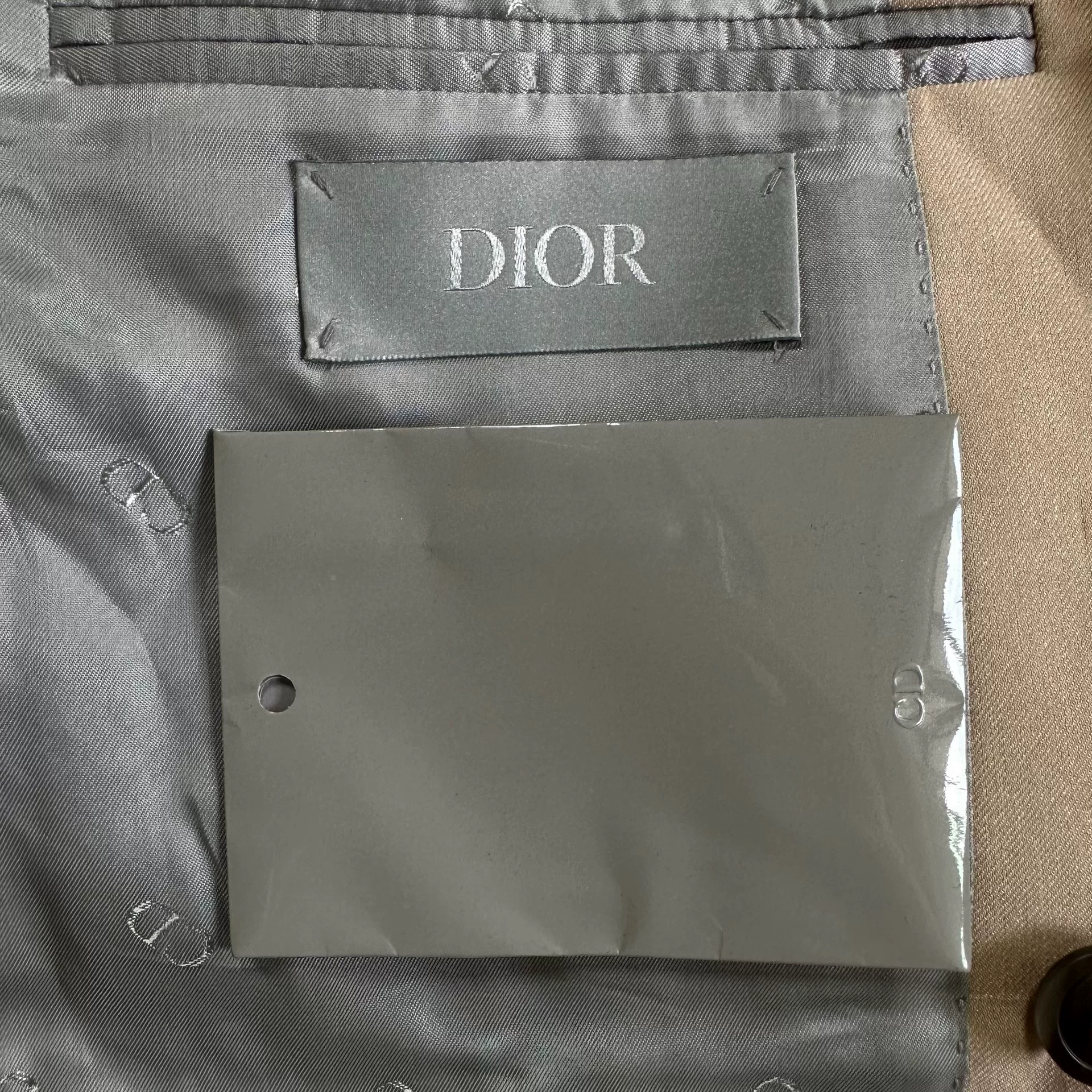 Dior Beige Structured Double Collar Suit — back