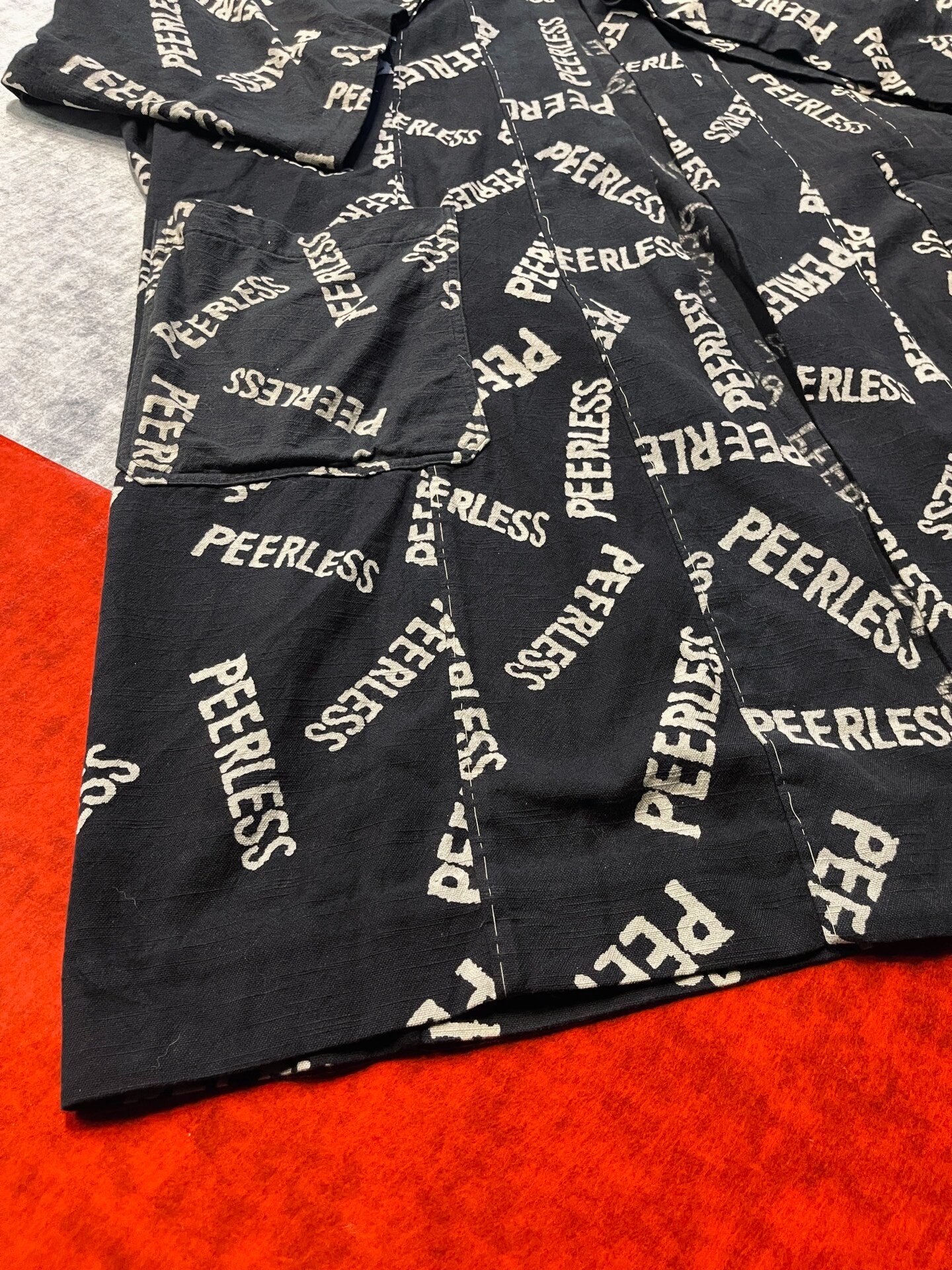 Visvim Logo Print Long Robe Coat — back
