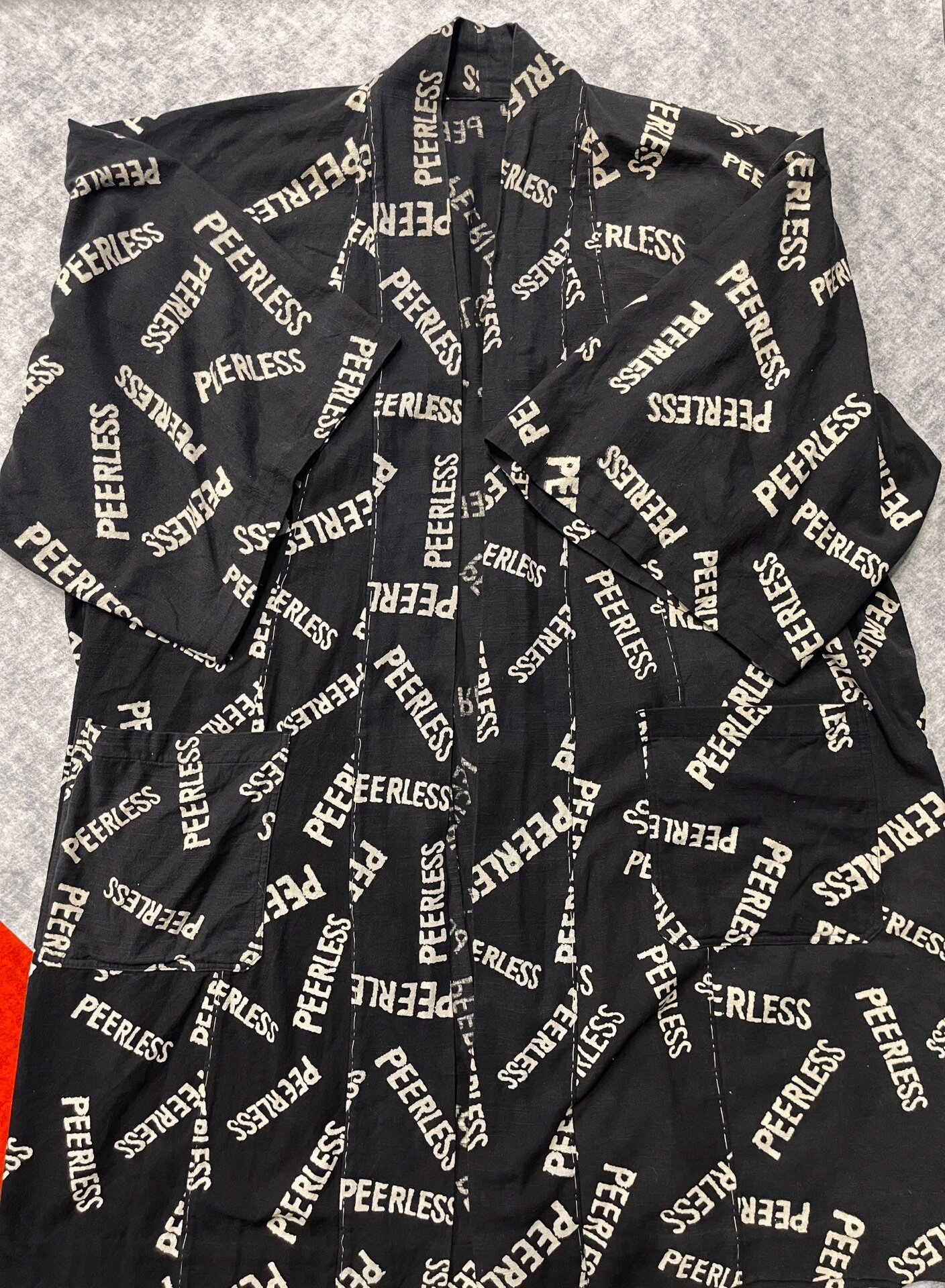Visvim Logo Print Long Robe Coat