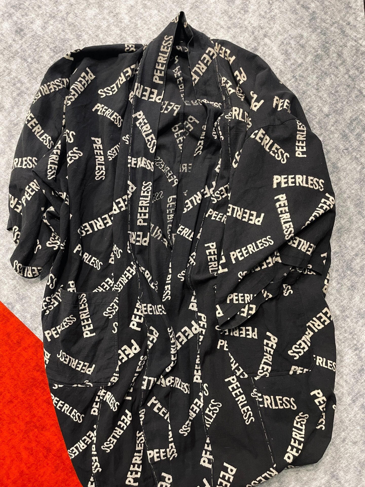 Visvim Logo Print Long Robe Coat — front
