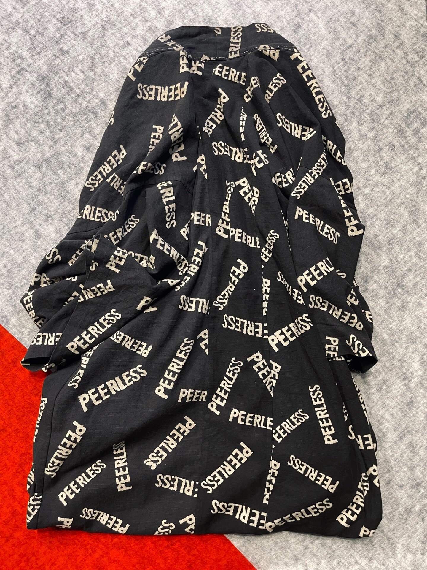 Visvim Logo Print Long Robe Coat — detail