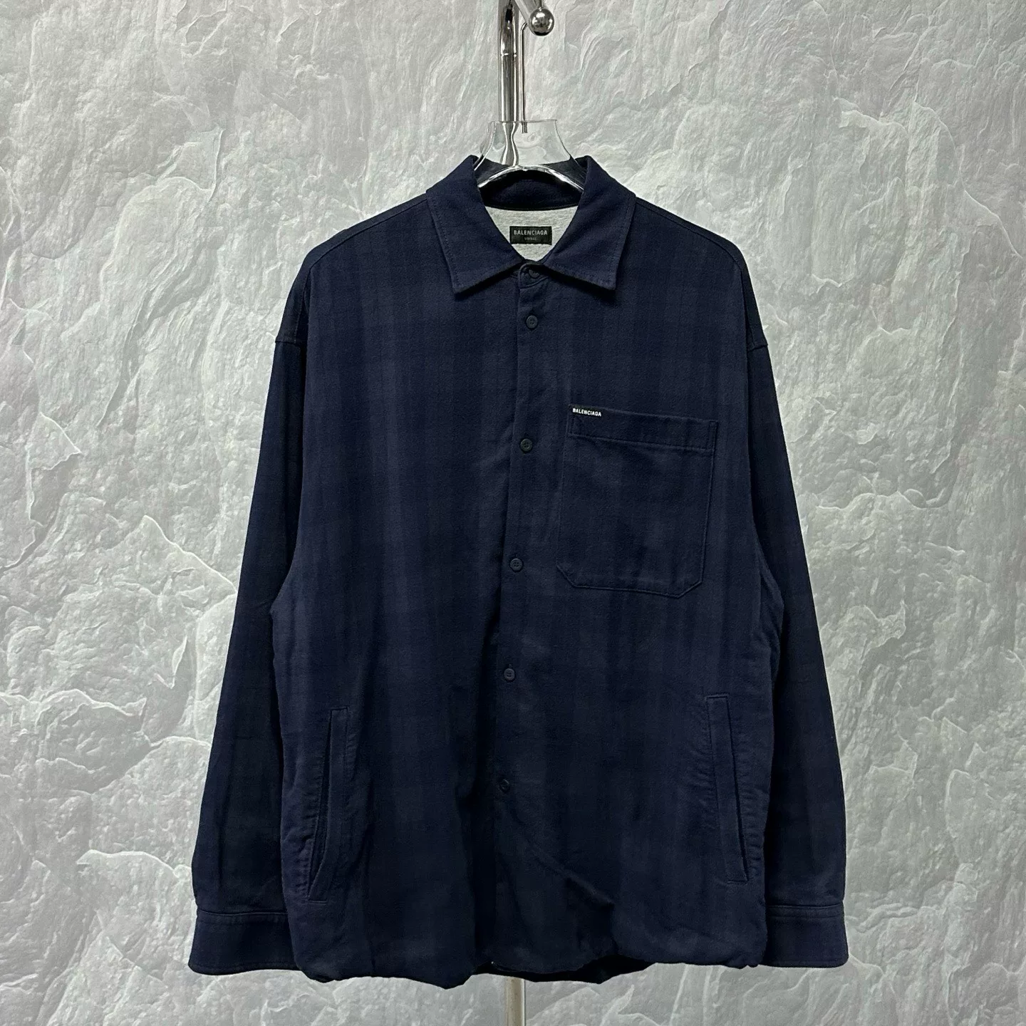 Balenciaga Check Pocket Shirt Jacket