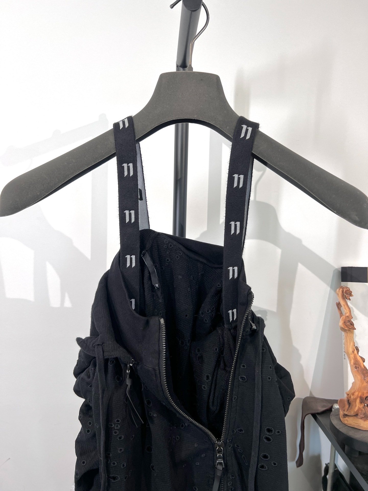 Boris Bidjan Saberi Distressed Hooded Jacket — detail
