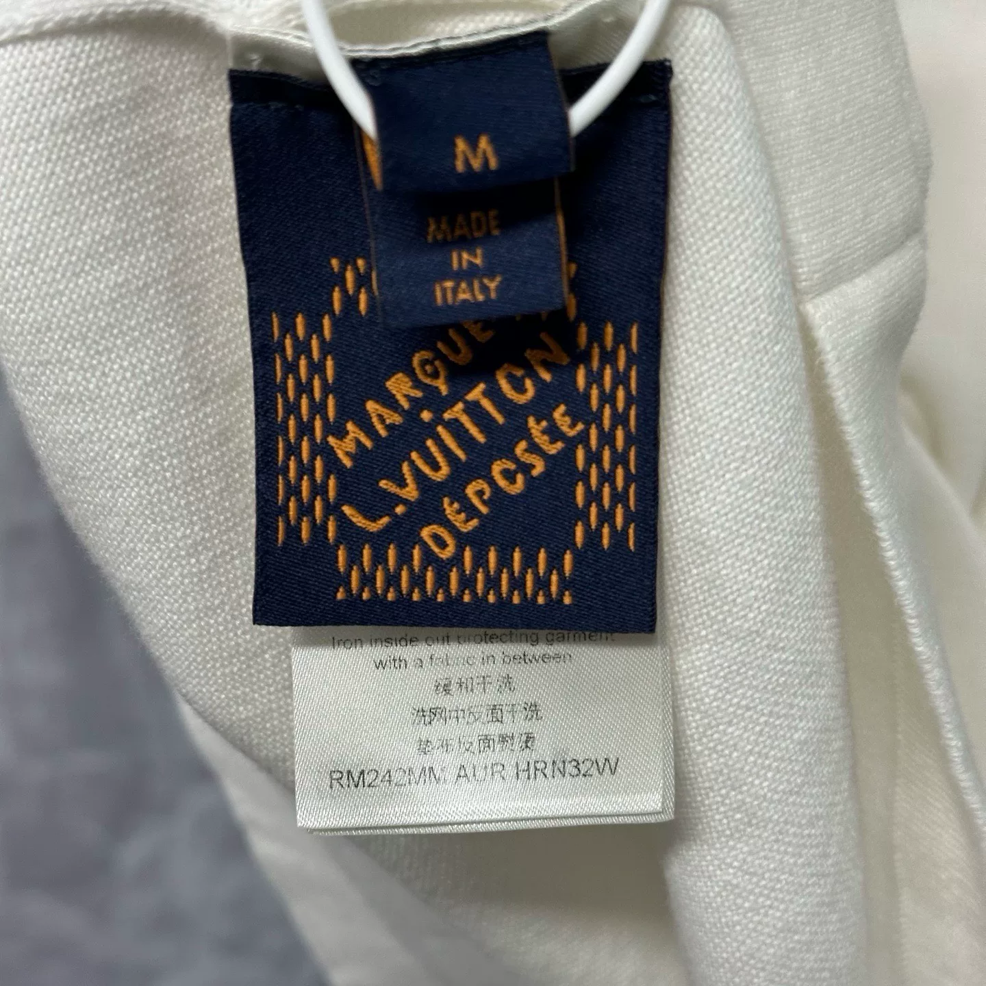 Louis Vuitton LV Logo Pink Flower Knit Top — label