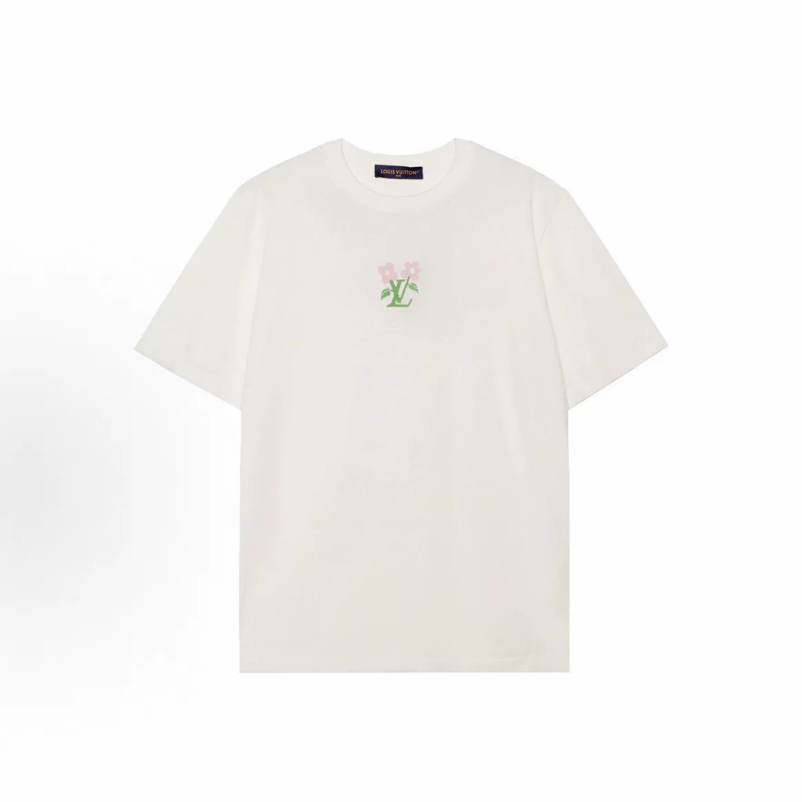 Louis Vuitton LV Logo Pink Flower Knit Top