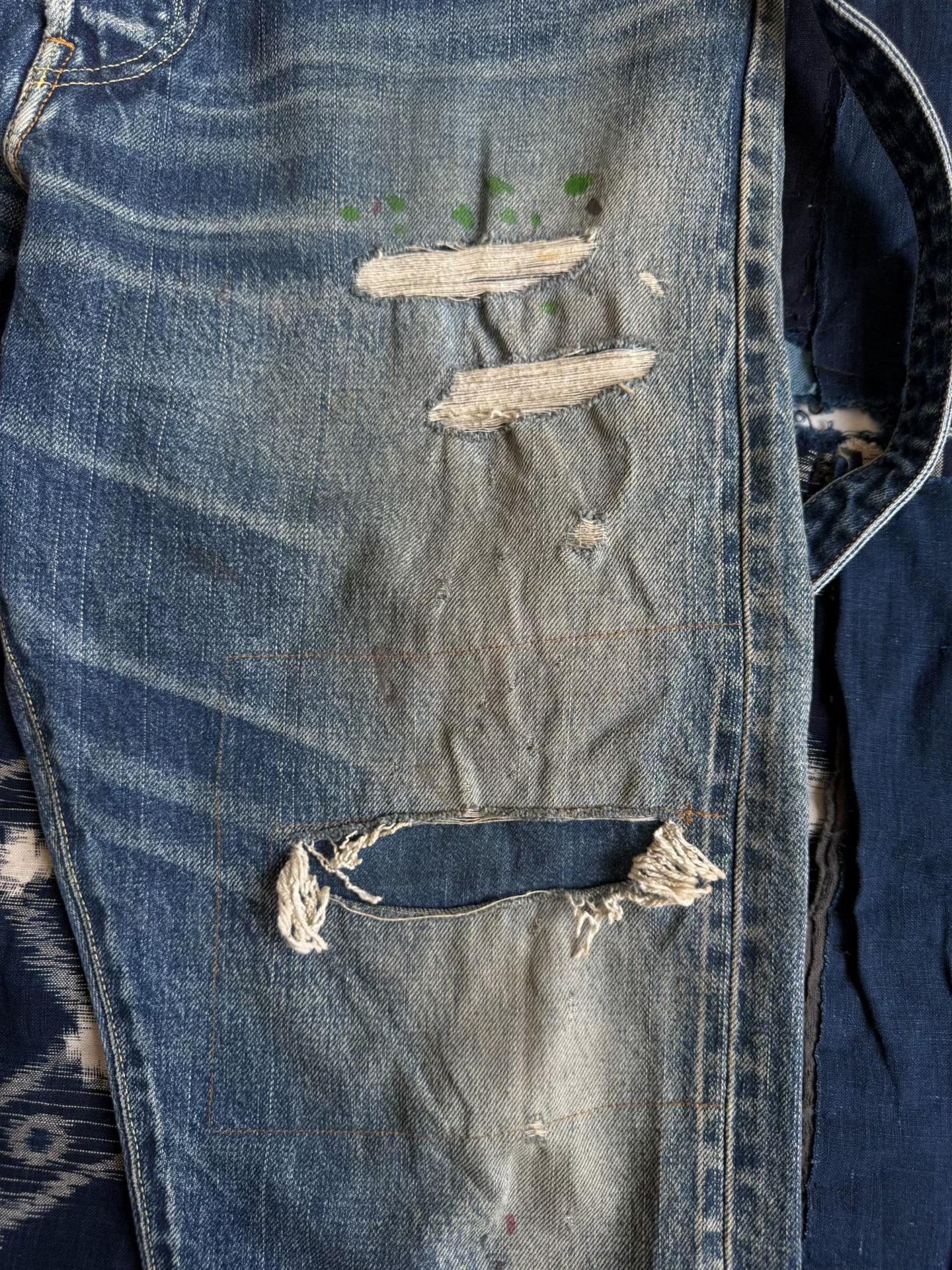 VISVIM 19AW TRAVAILLER BRACES DRY DENIM — label