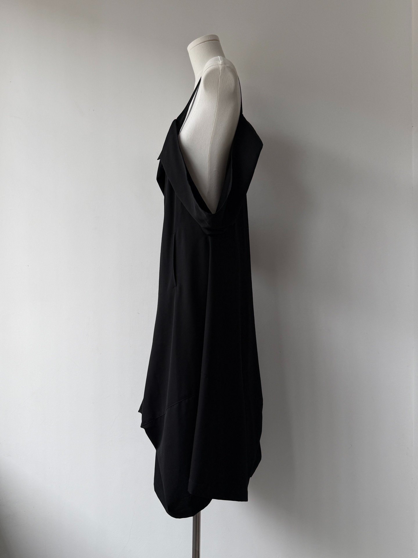 Yohji Yamamoto Limi Feu Asymmetric Strap Dress — back