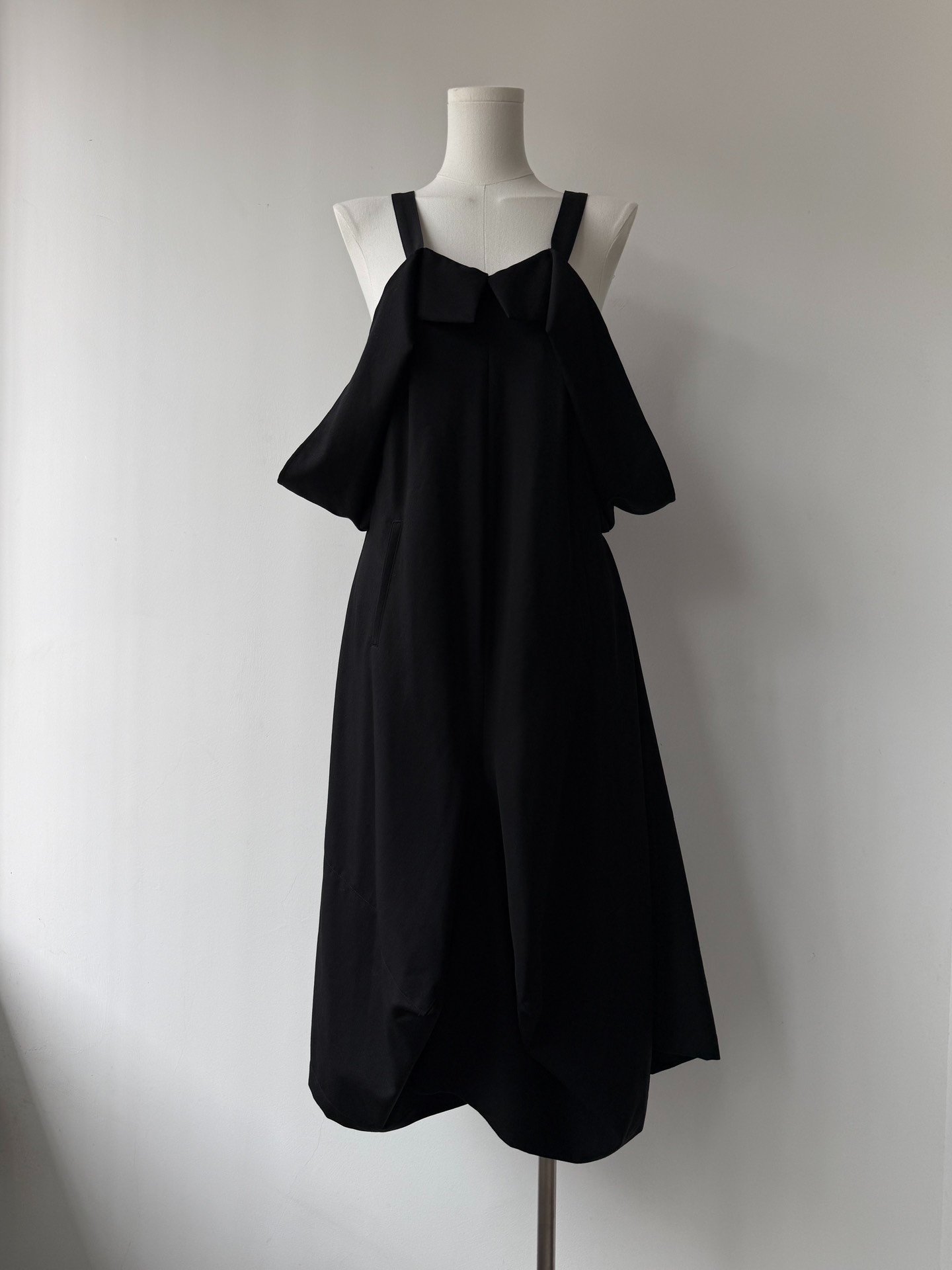 Yohji Yamamoto Limi Feu Asymmetric Strap Dress