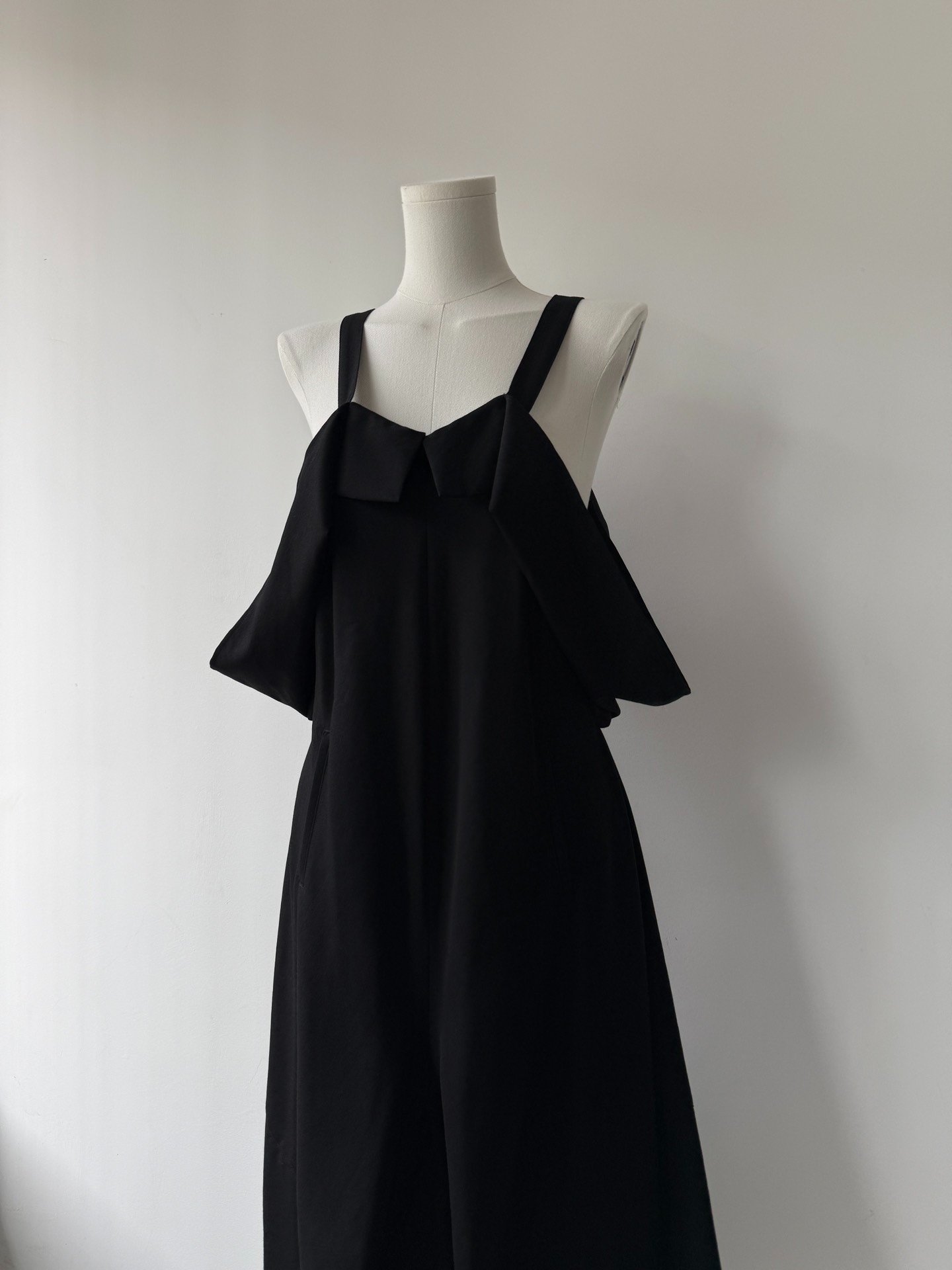 Yohji Yamamoto Limi Feu Asymmetric Strap Dress — front