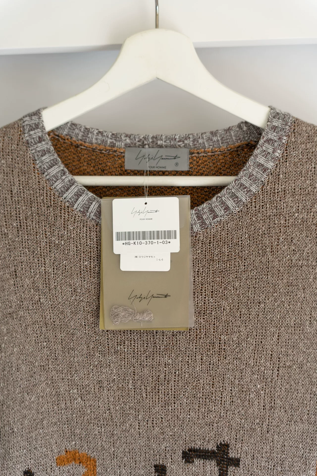 Yohji Yamamoto 2022 SS Slogan Graffiti Sweater — detail
