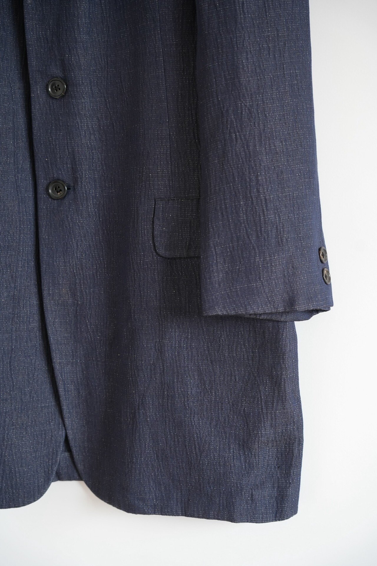 Yohji Yamamoto 98SS Indigo Slub Coat — label