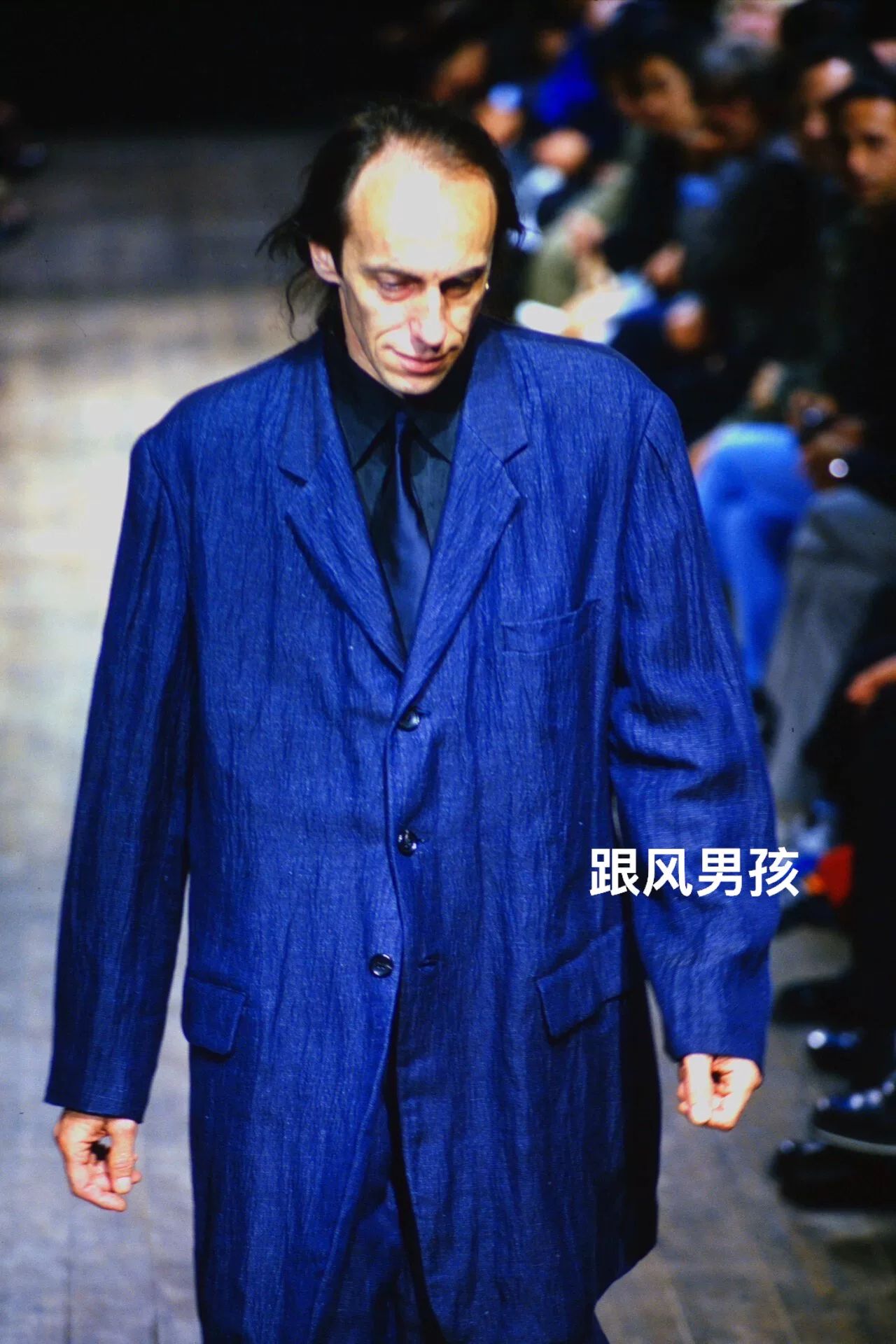 Yohji Yamamoto 98SS Indigo Slub Coat — detail