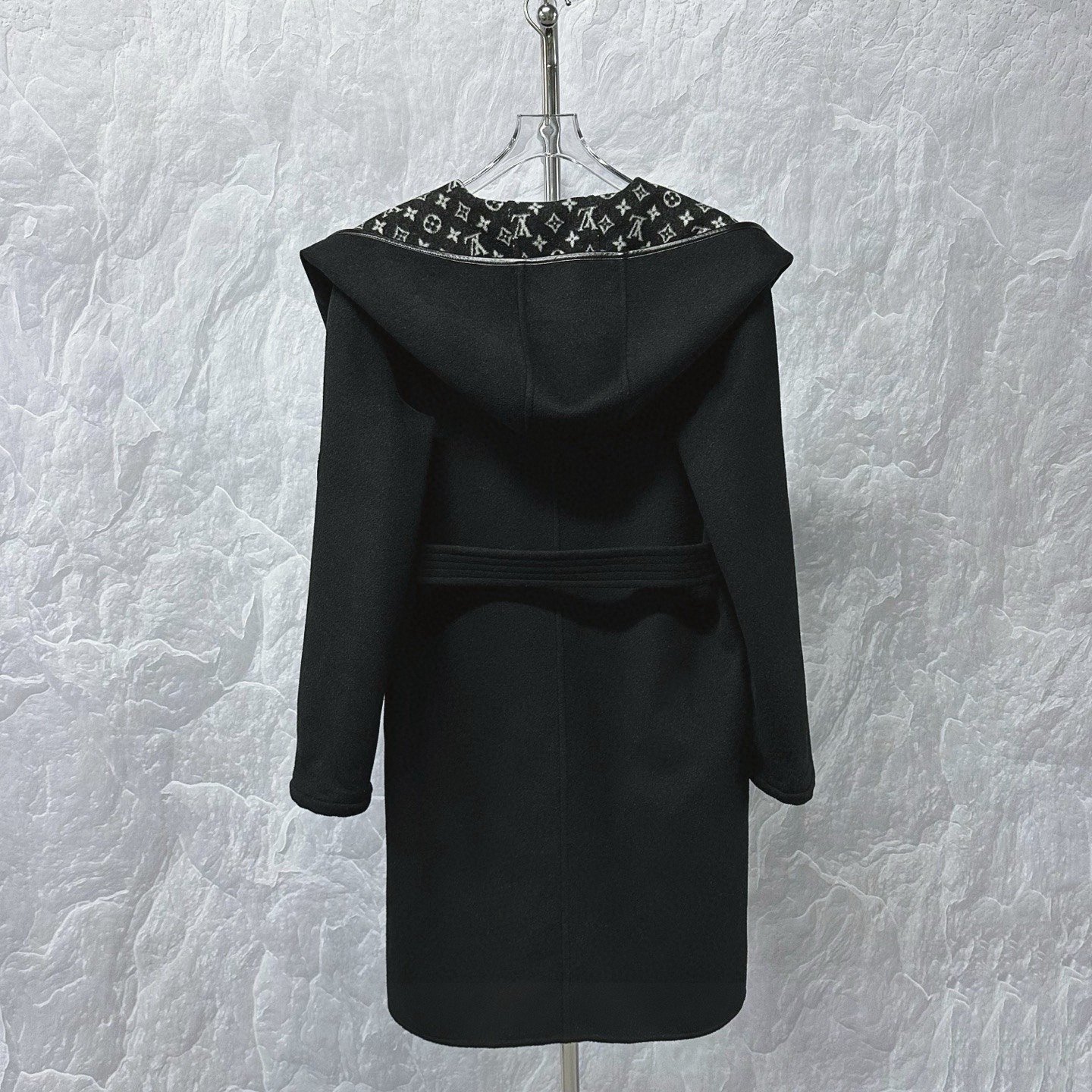 Louis Vuitton Cashmere Wrap Hooded Coat — label